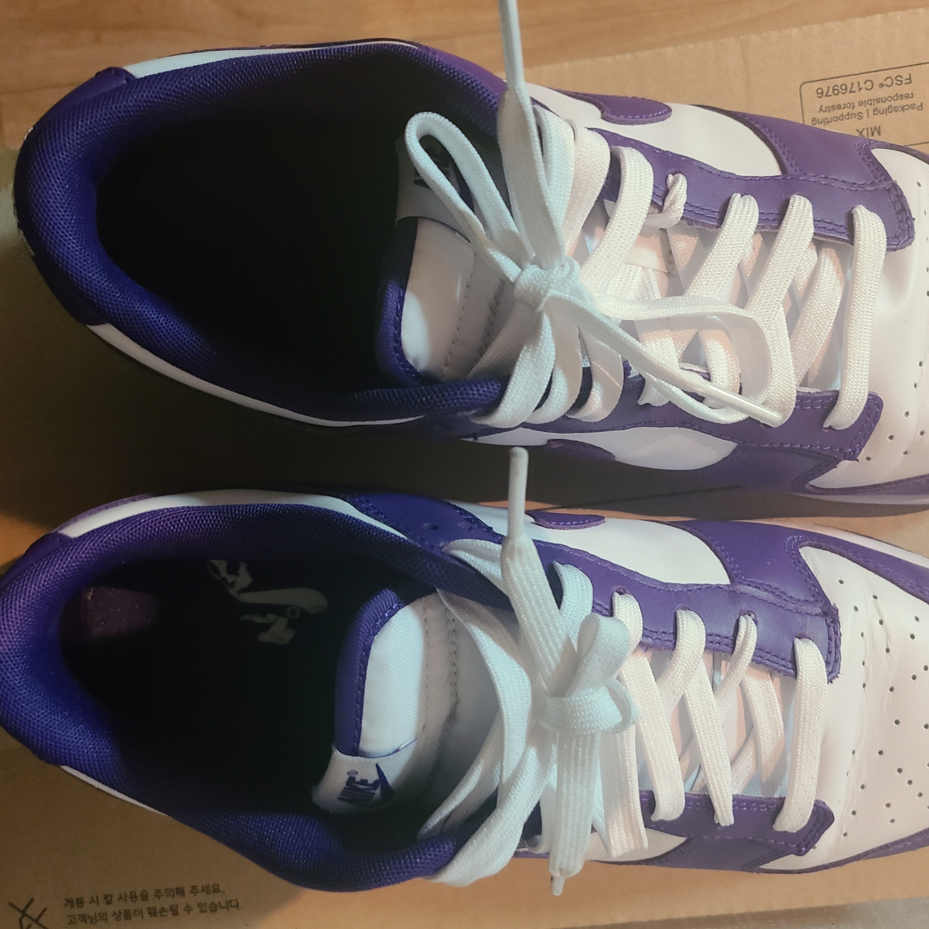 Nike Dunk Low Retro Championship Court Purple 착용 스타일
