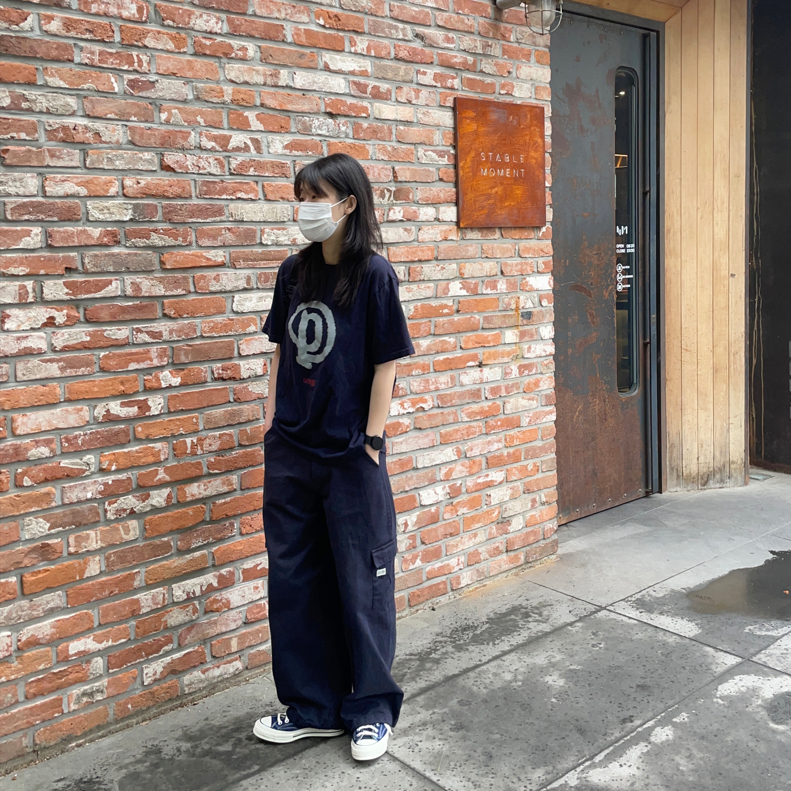 Converse Chuck 70 Ox Midnight Navy 착용 스타일 - 1