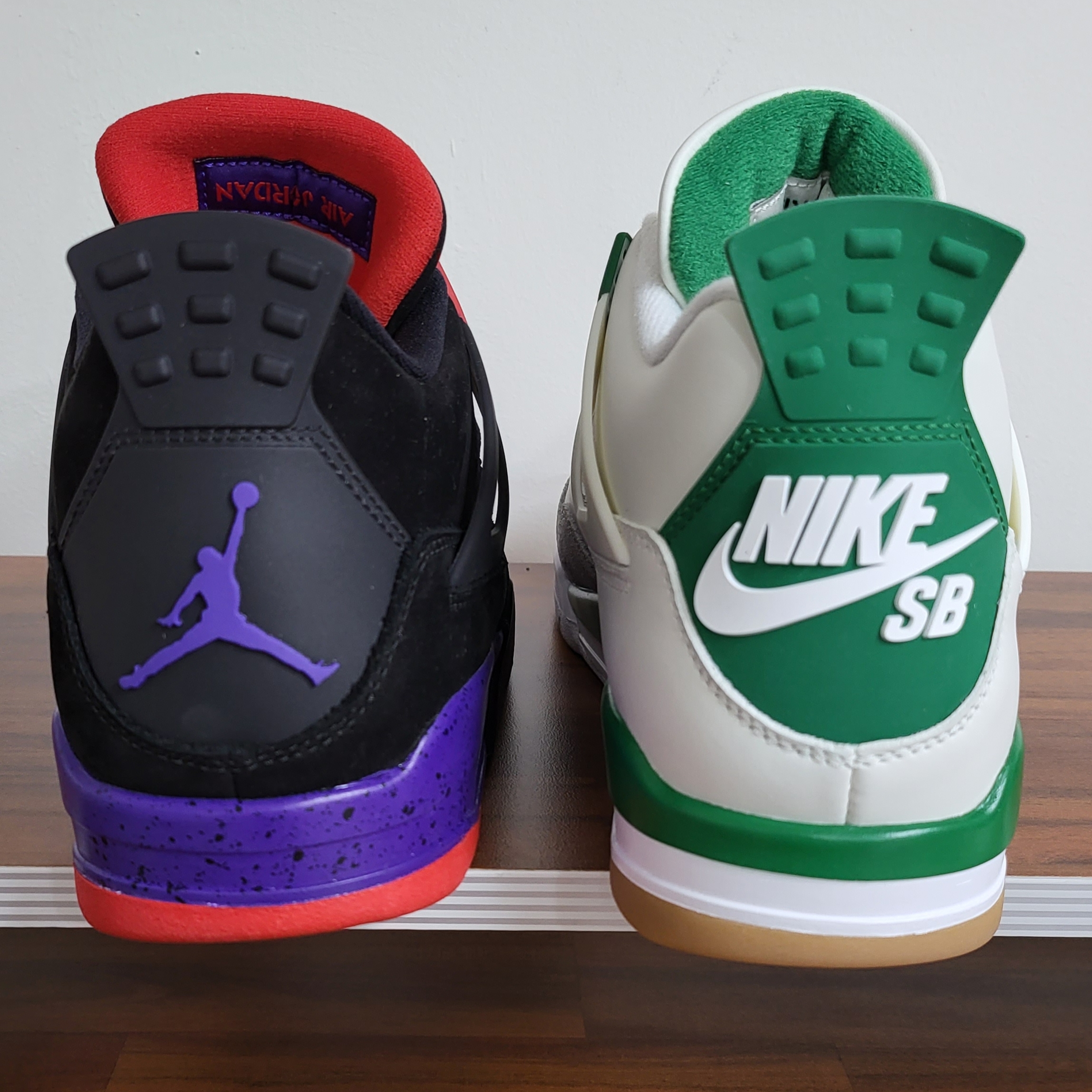 Jordan 4 x Nike SB Retro SP Pine Green, Jordan 4 Retro Raptors 2018 착용 스타일 - 4