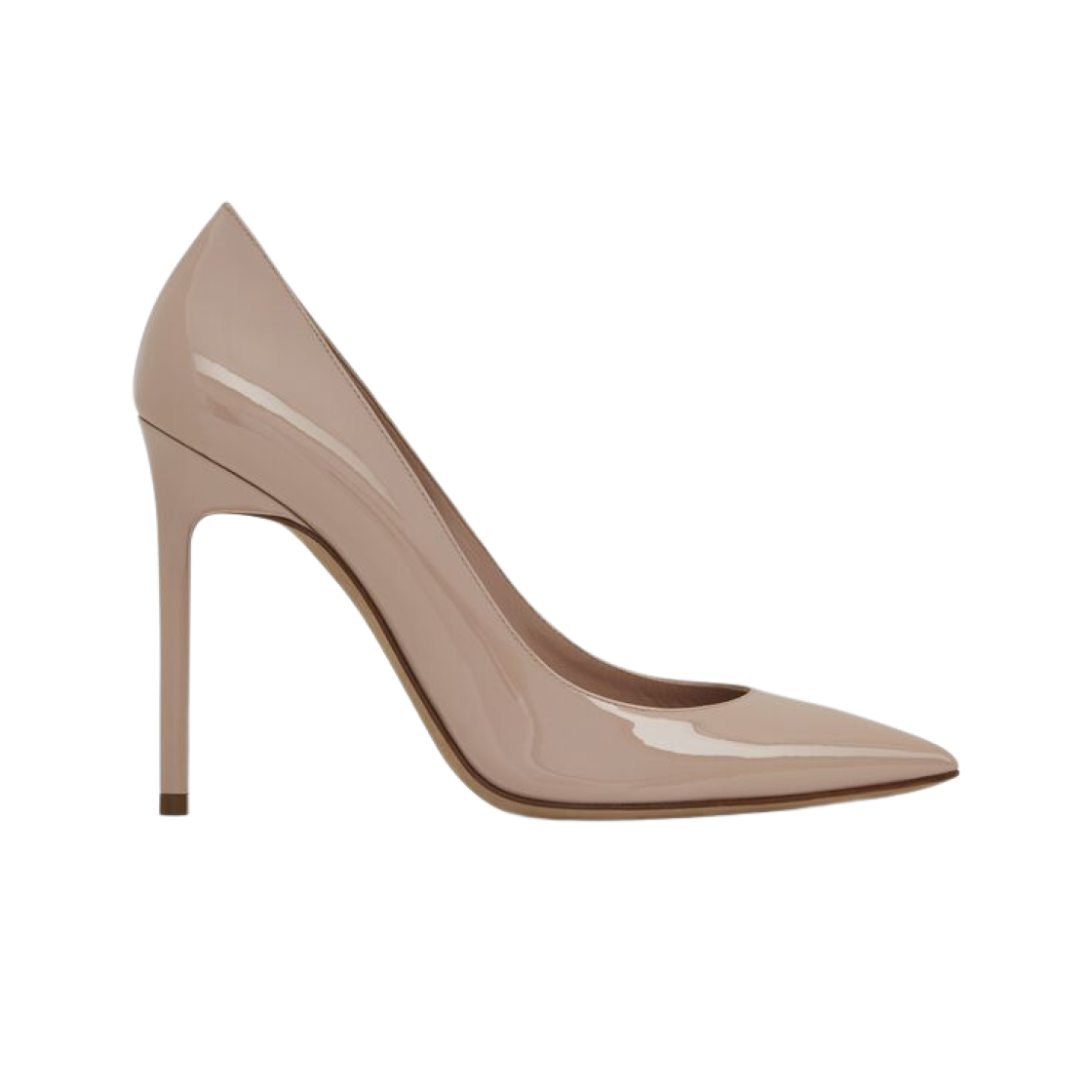 (W) 생로랑 페이턴트 레더 안자 펌프스 다크 핑크((W) Saint Laurent Anja Pumps in Patent Leather Dark Pink) - 1