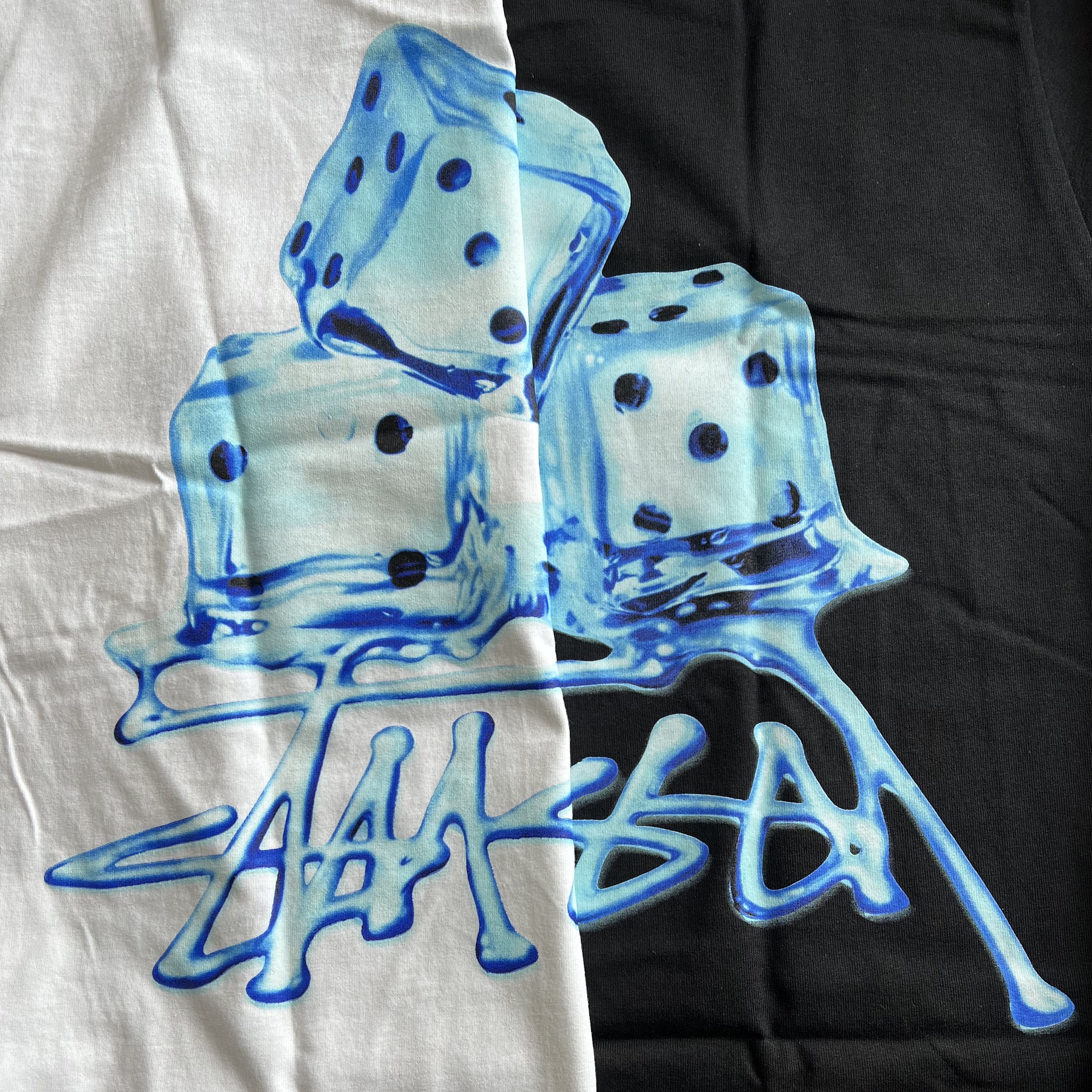 Stussy Melted T-Shirt Black 착용 스타일