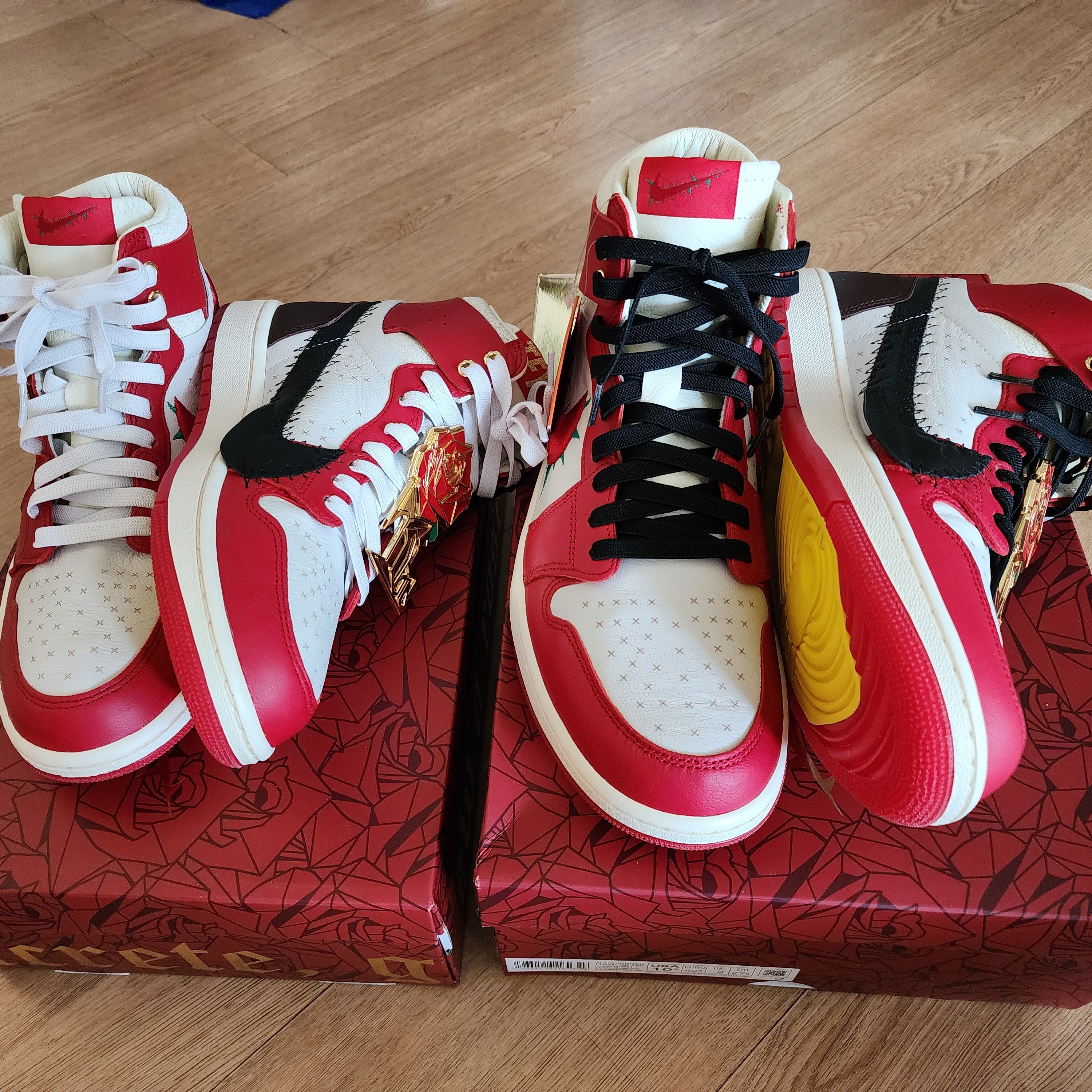 (W) Jordan 1 x Teyana Taylor Zoom CMFT 2 Gym Red 착용 스타일 - 3