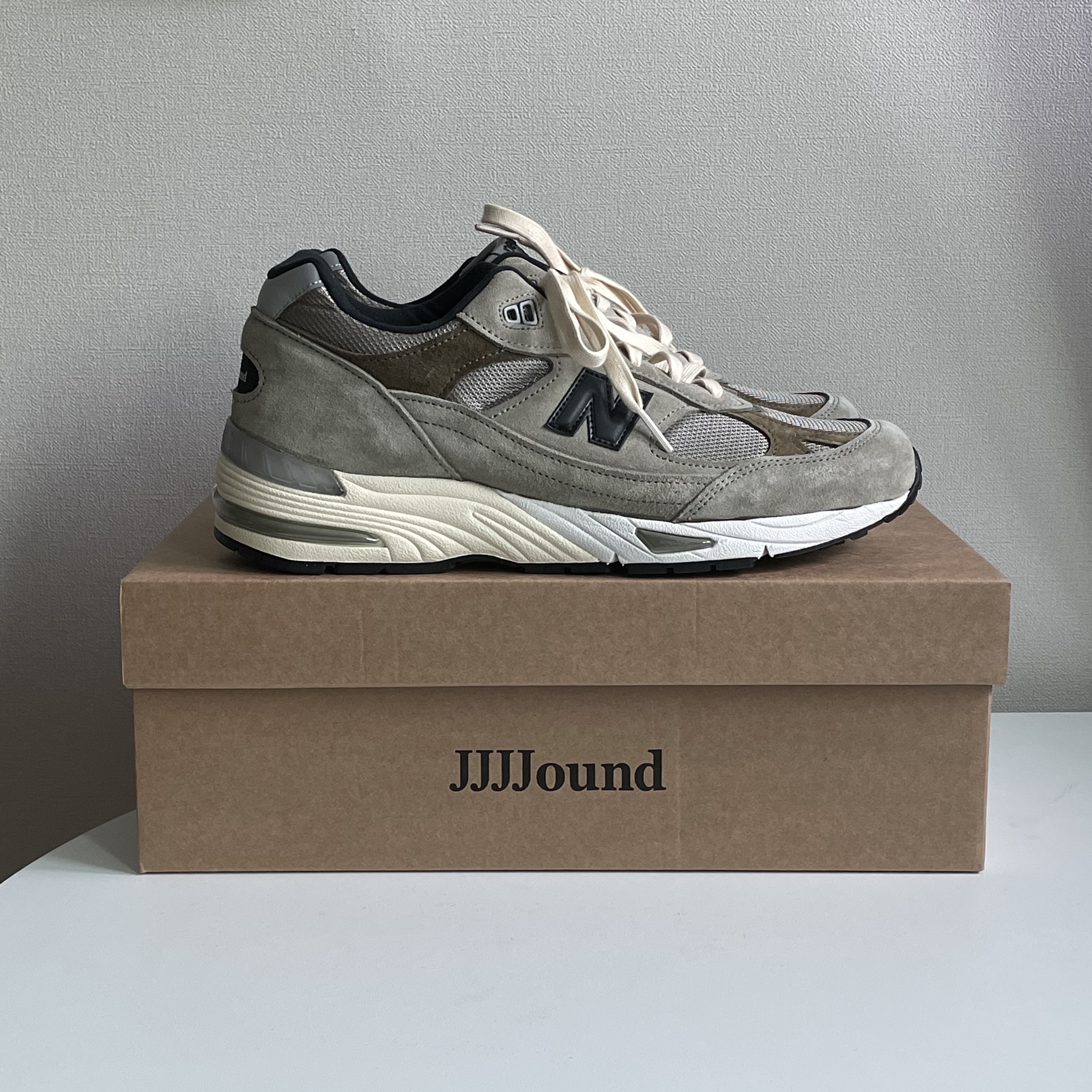 New Balance x JJJJound 991 Made in UK Grey 착용 스타일 - 1