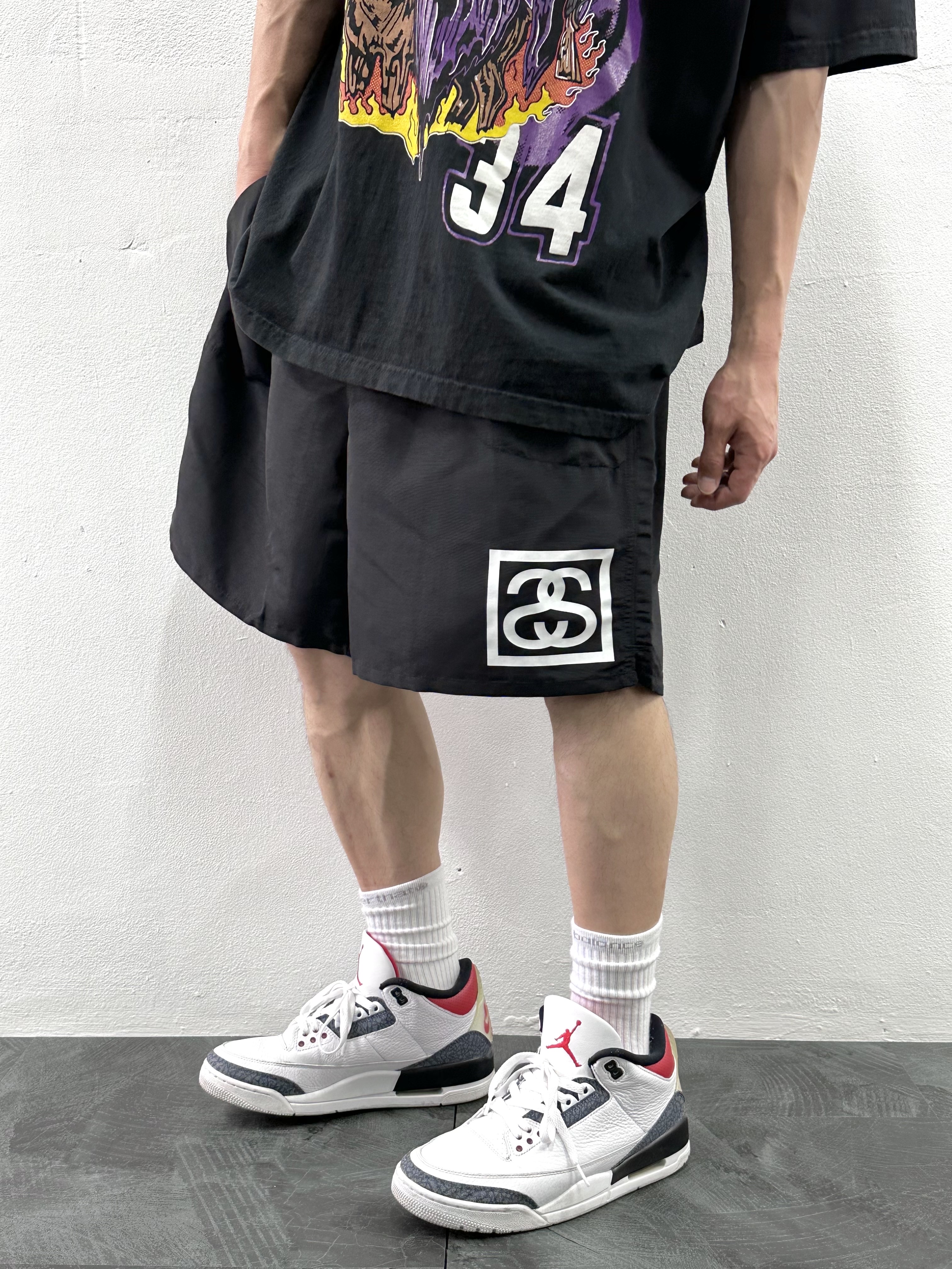 Stussy SS Link Water Shorts Black 착용 스타일