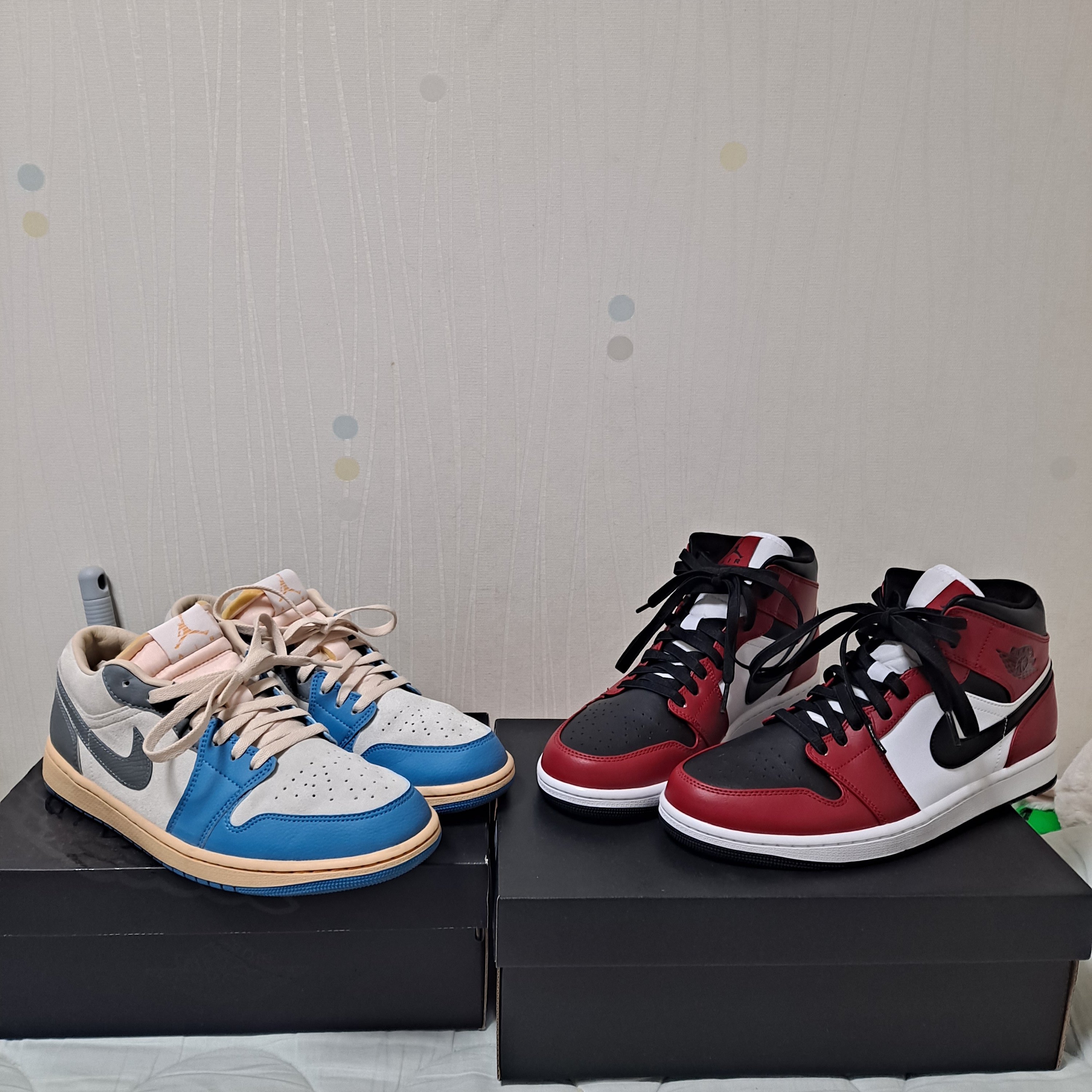 Jordan 1 Mid Chicago Black Toe, Jordan 1 Low SE Tokyo 96 착용 스타일