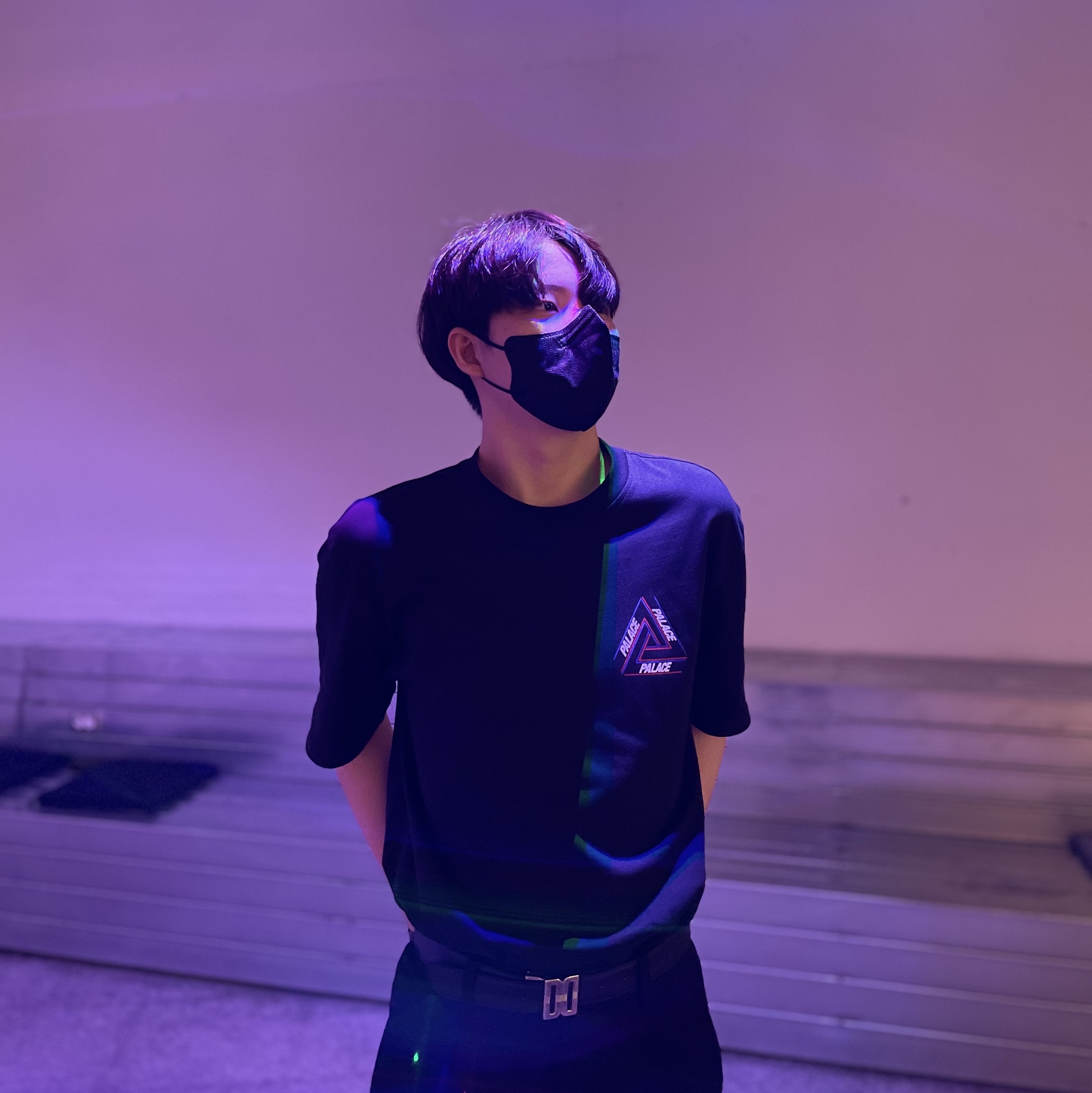 Palace Basically A Tri-Ferg T-Shirt Black - 21SS 착용 스타일