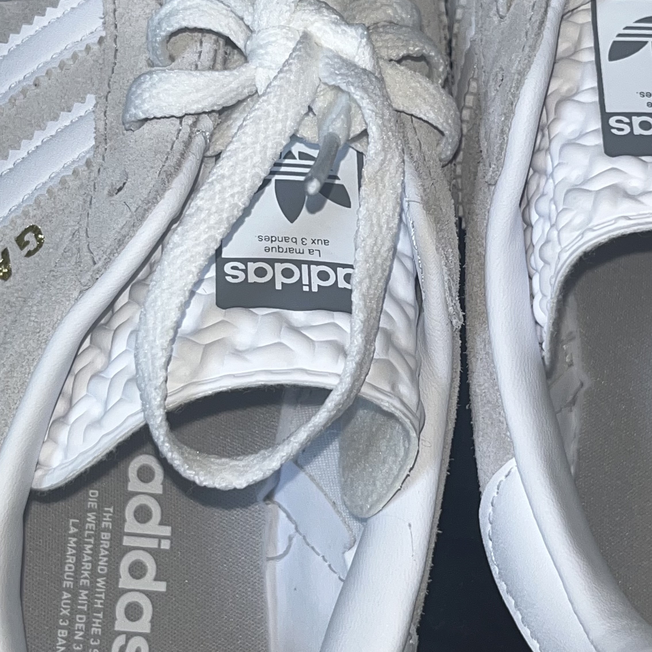 (W) Adidas Gazelle Bold Grey Cloud White 착용 스타일
