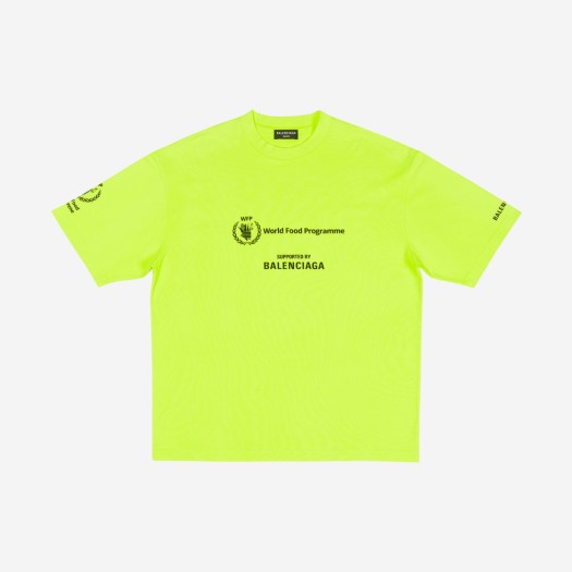 발렌시아가 WFP 티셔츠 미디움 핏 플루오 옐로우