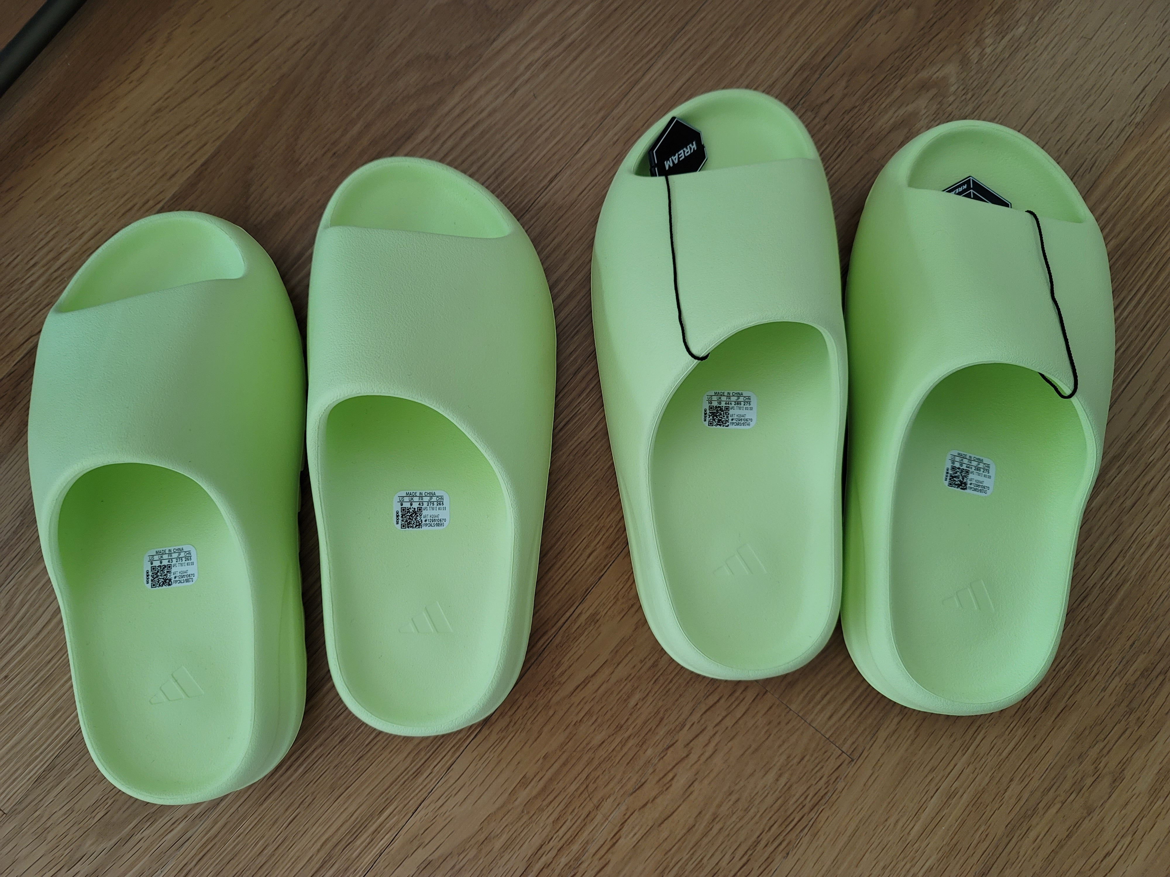 Adidas Yeezy Slide Glow Green 2022/2023 착용 스타일