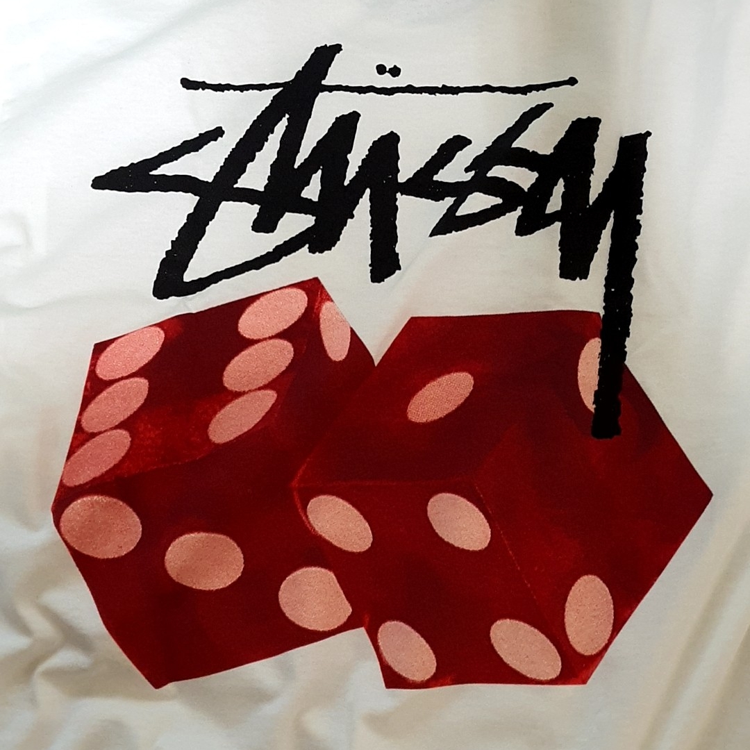 Stussy Diced Out T-Shirt White 착용 스타일 - 1