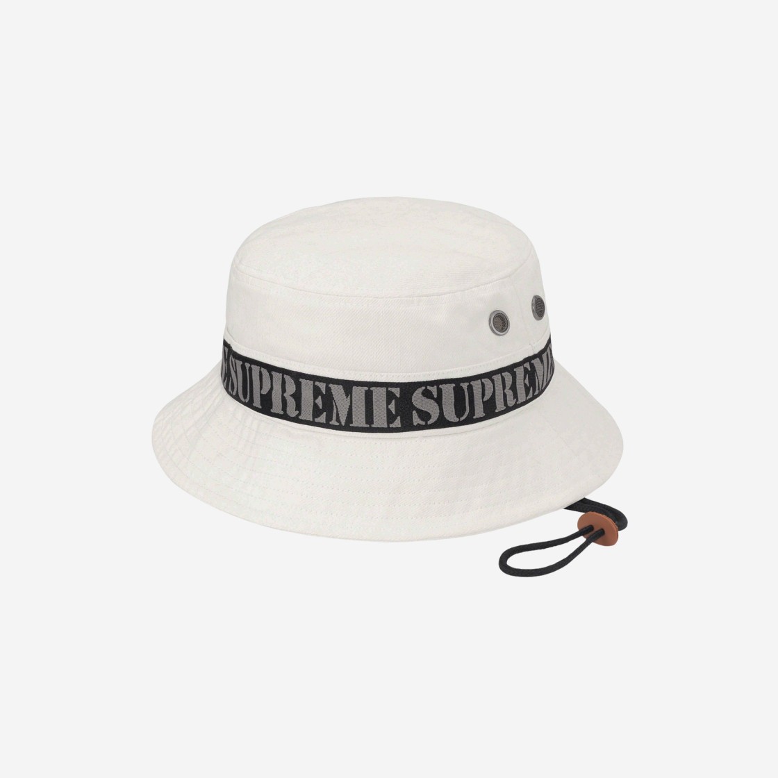 Supreme Stencil Webbing Boonie White - 23SS 상세 이미지 1