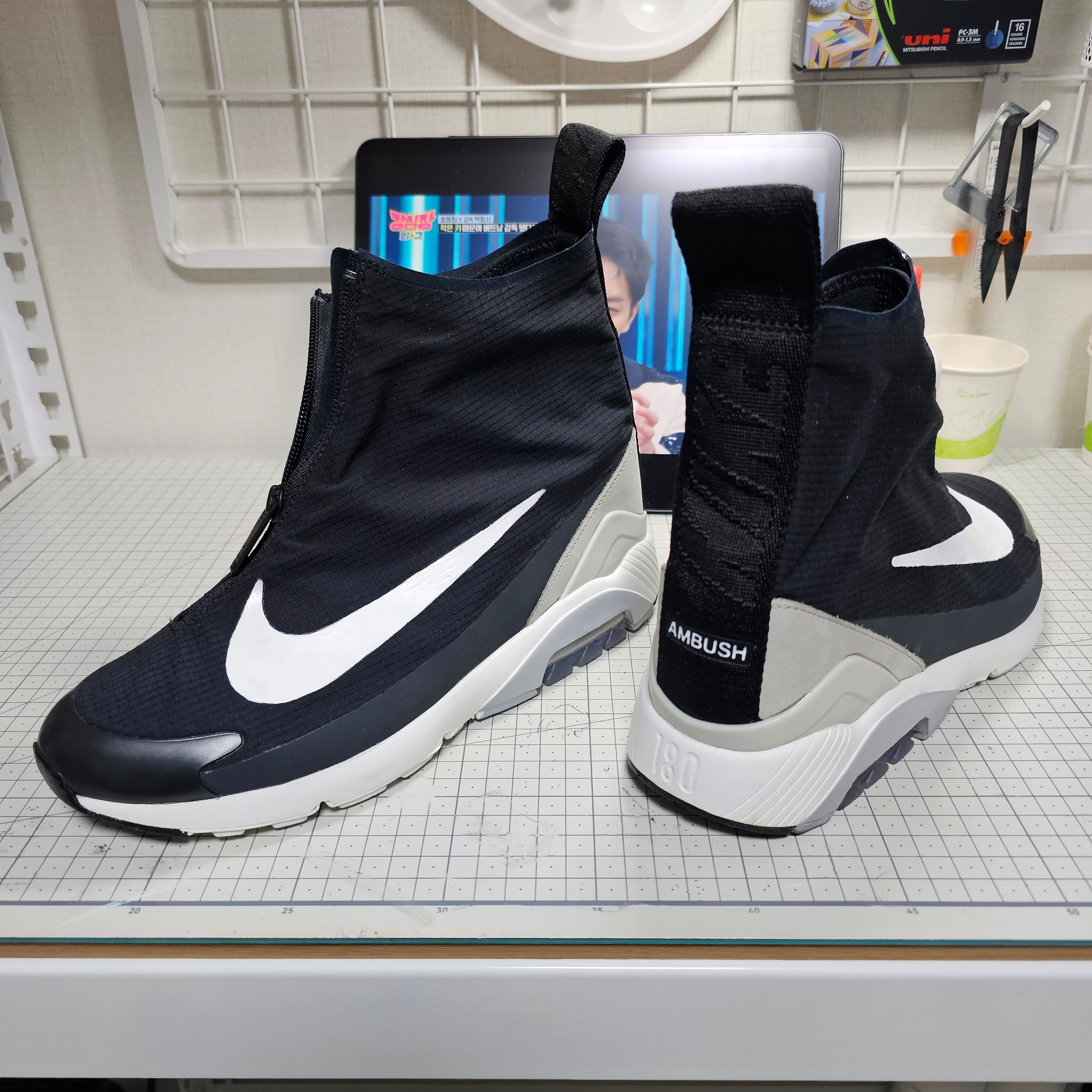 Nike x Ambush Air Max 180 High Black 착용 스타일