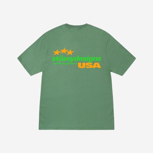 스투시 디자인 USA 티셔츠 그린