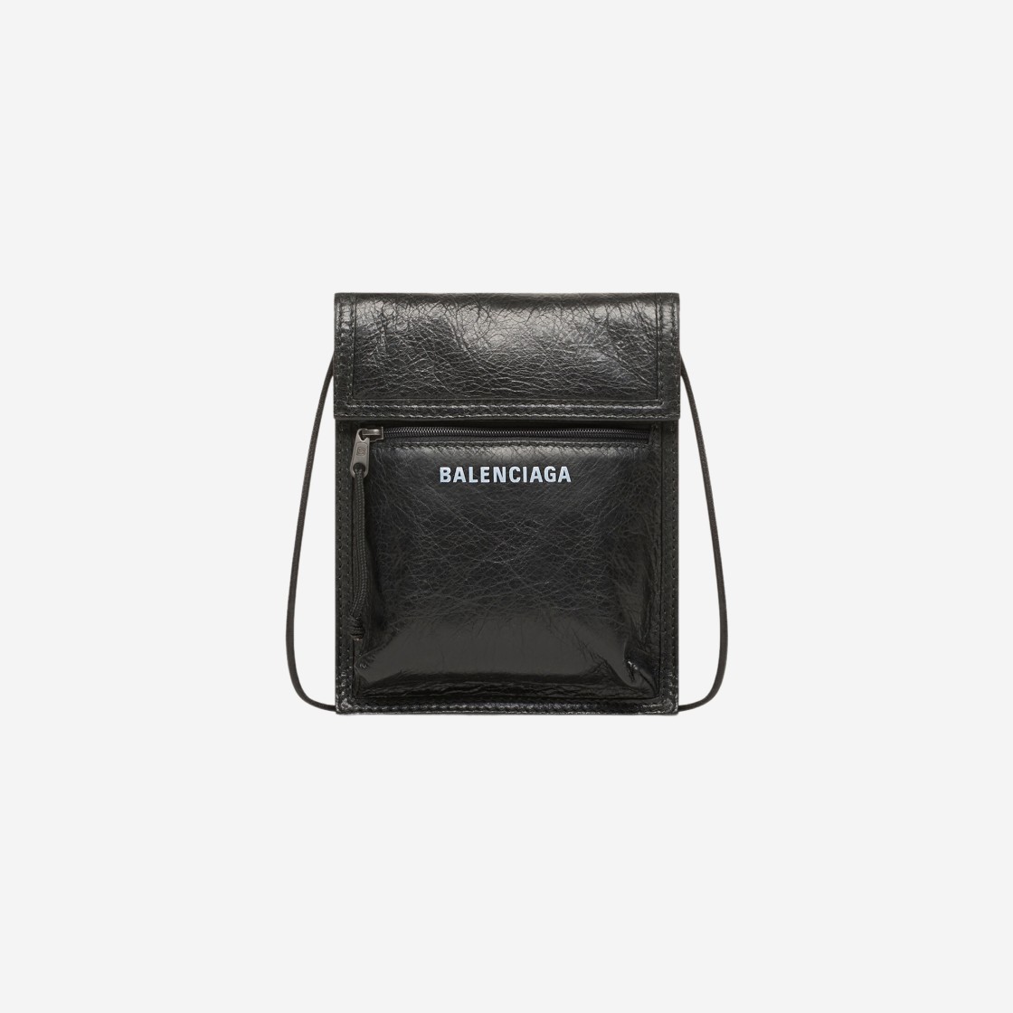 Balenciaga Explorer Small Pouch with Strap Black 상세 이미지 1