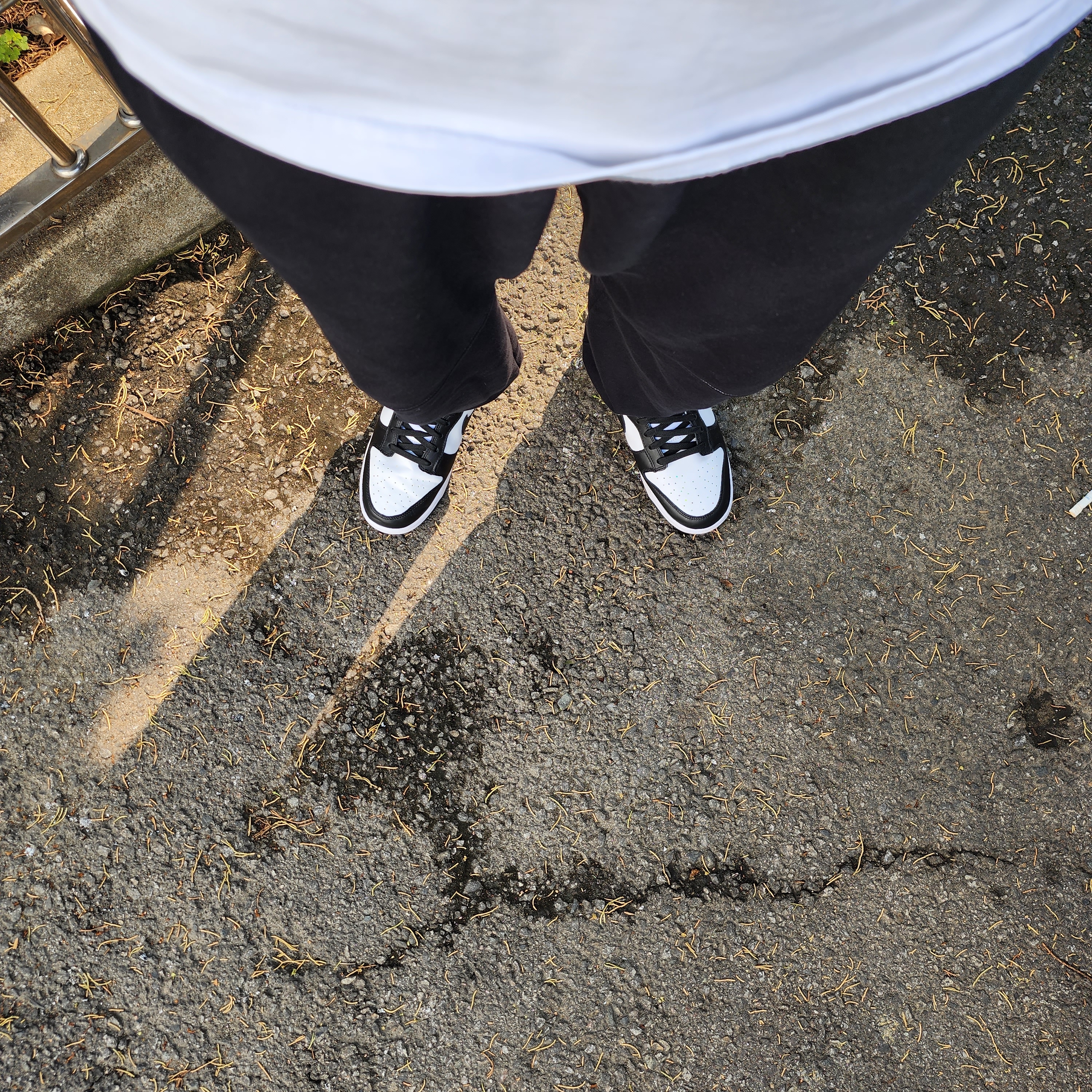 Nike Dunk Low Retro Black 착용 스타일 - 1