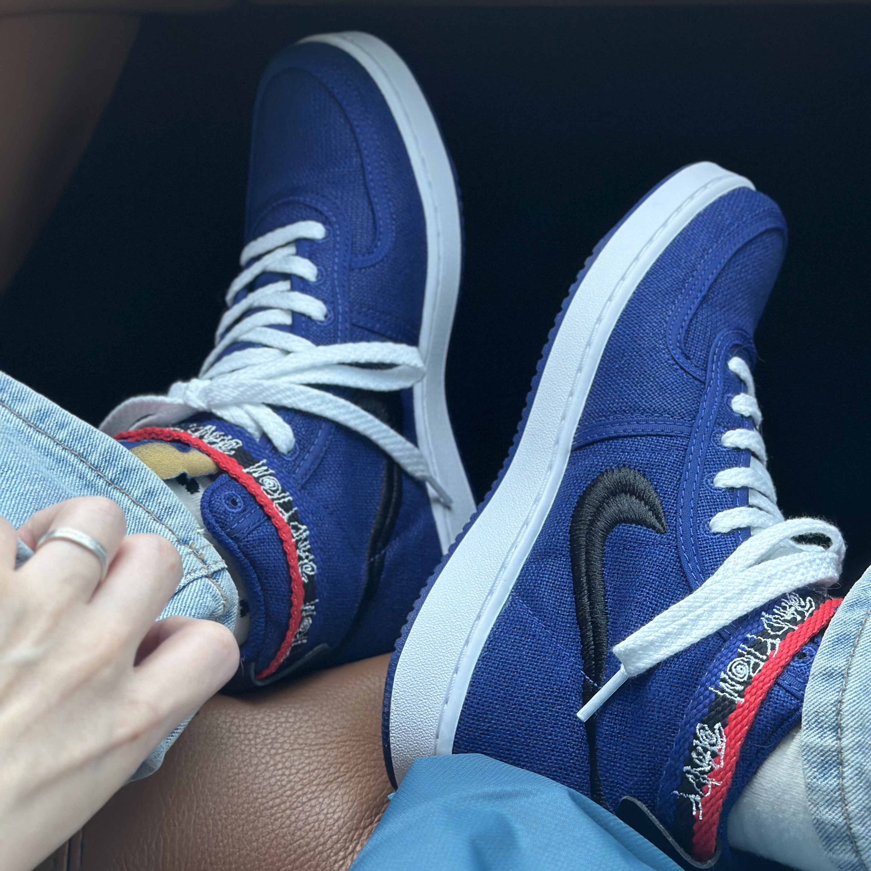 Nike x Stussy Vandal High Deep Royal Blue 착용 스타일