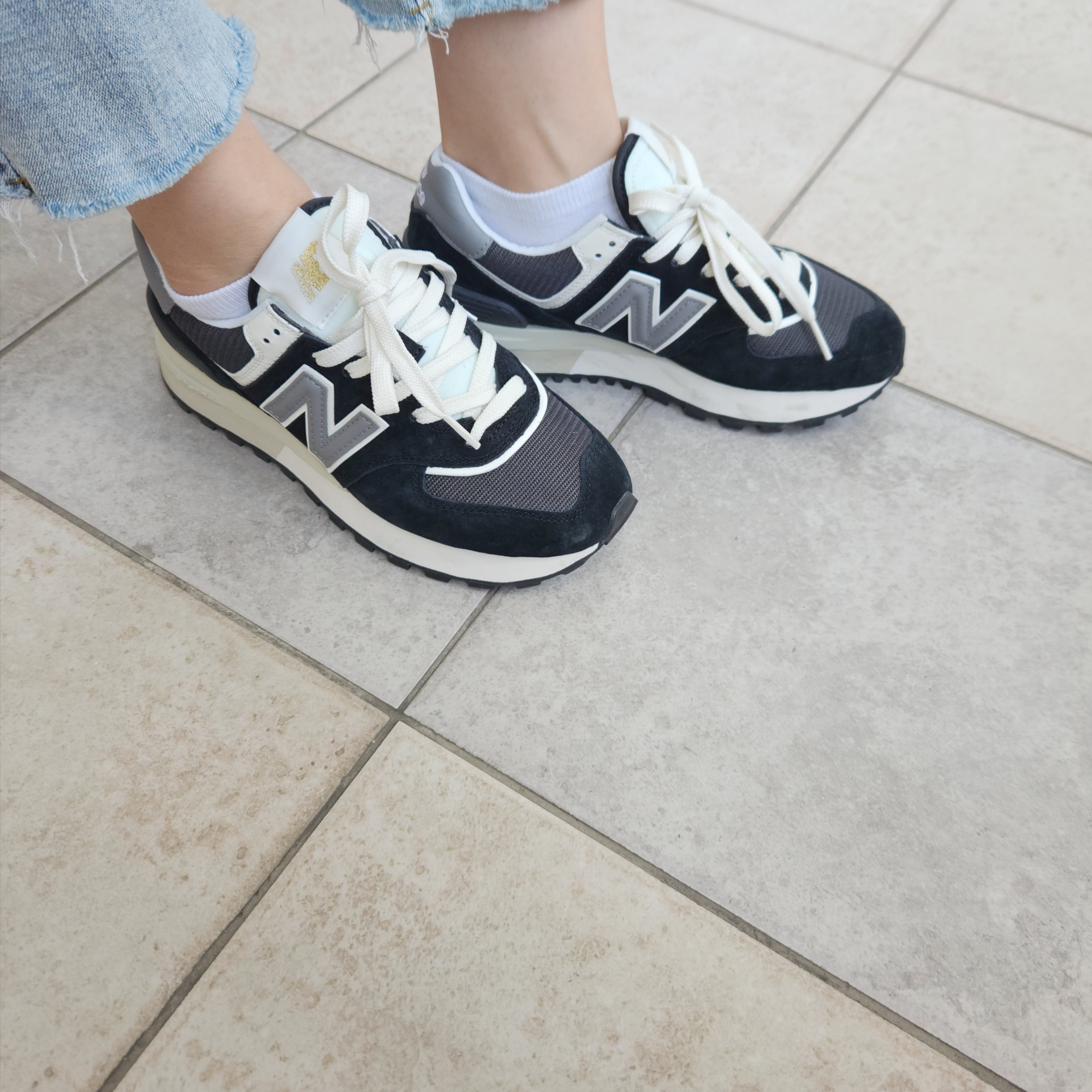 New Balance 574 Legacy Black 착용 스타일