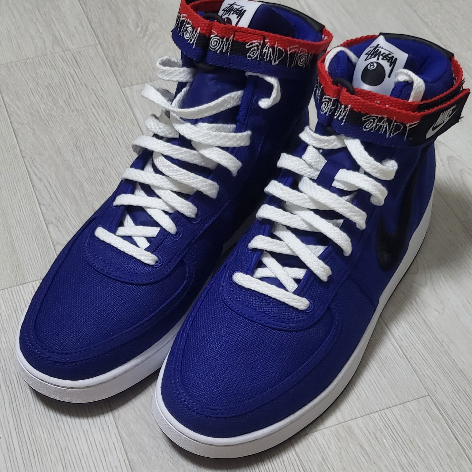 Nike x Stussy Vandal High Deep Royal Blue 착용 스타일