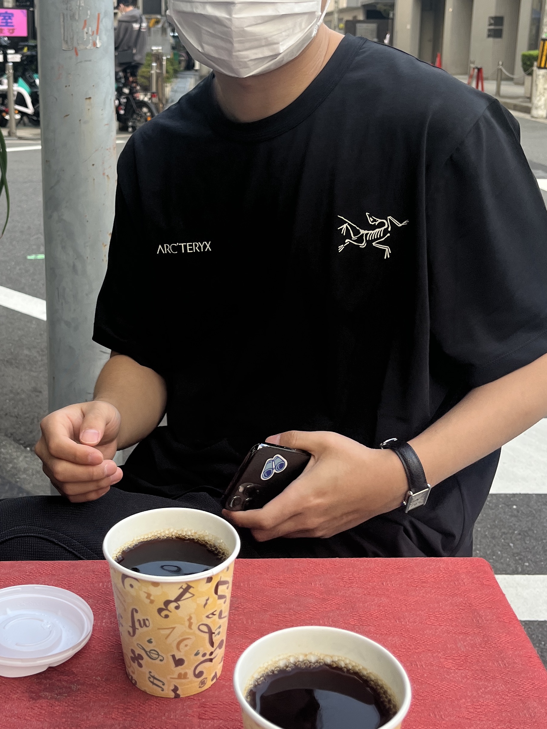 Arc'teryx Captive Split T-Shirt Black 착용 스타일 - 1