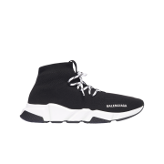 Balenciaga Speed Lace-Up Sneakers Black White