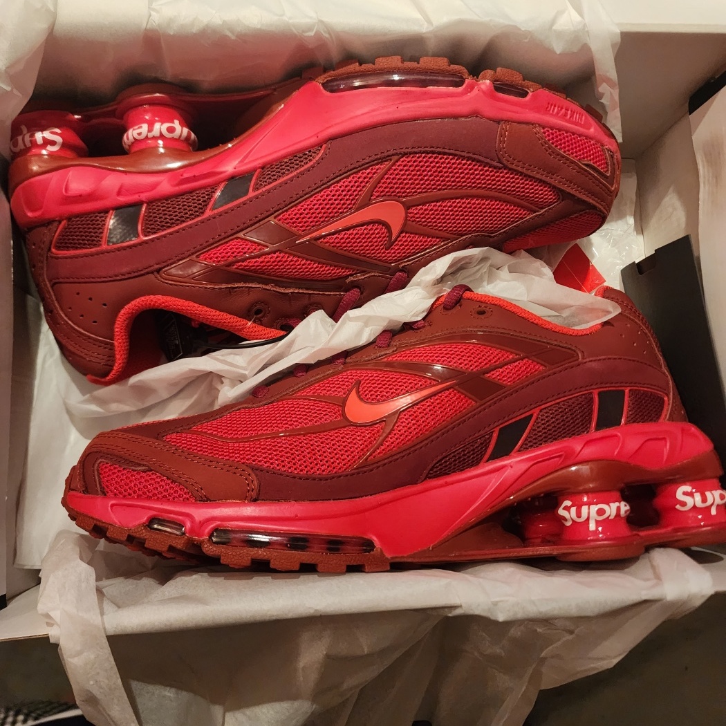 Nike x Supreme Shox Ride 2 SP Red 착용 스타일