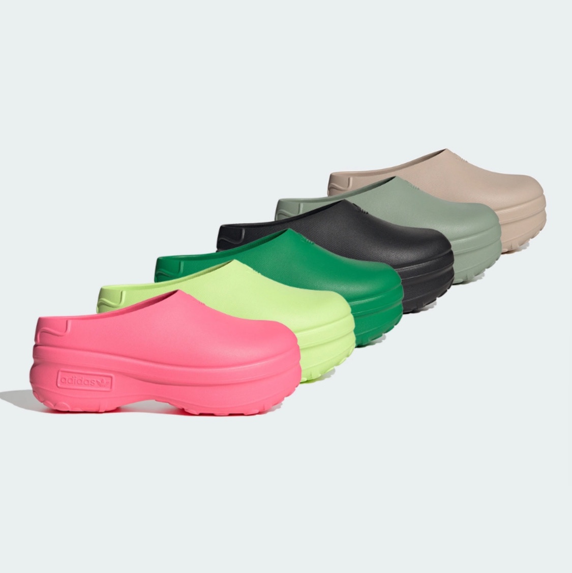 (W) Adidas Adifom Stan Smith Mule Lucid Pink, (W) Adidas Adifom Stan Smith Mule Lucid Lemon 착용 스타일 - 2