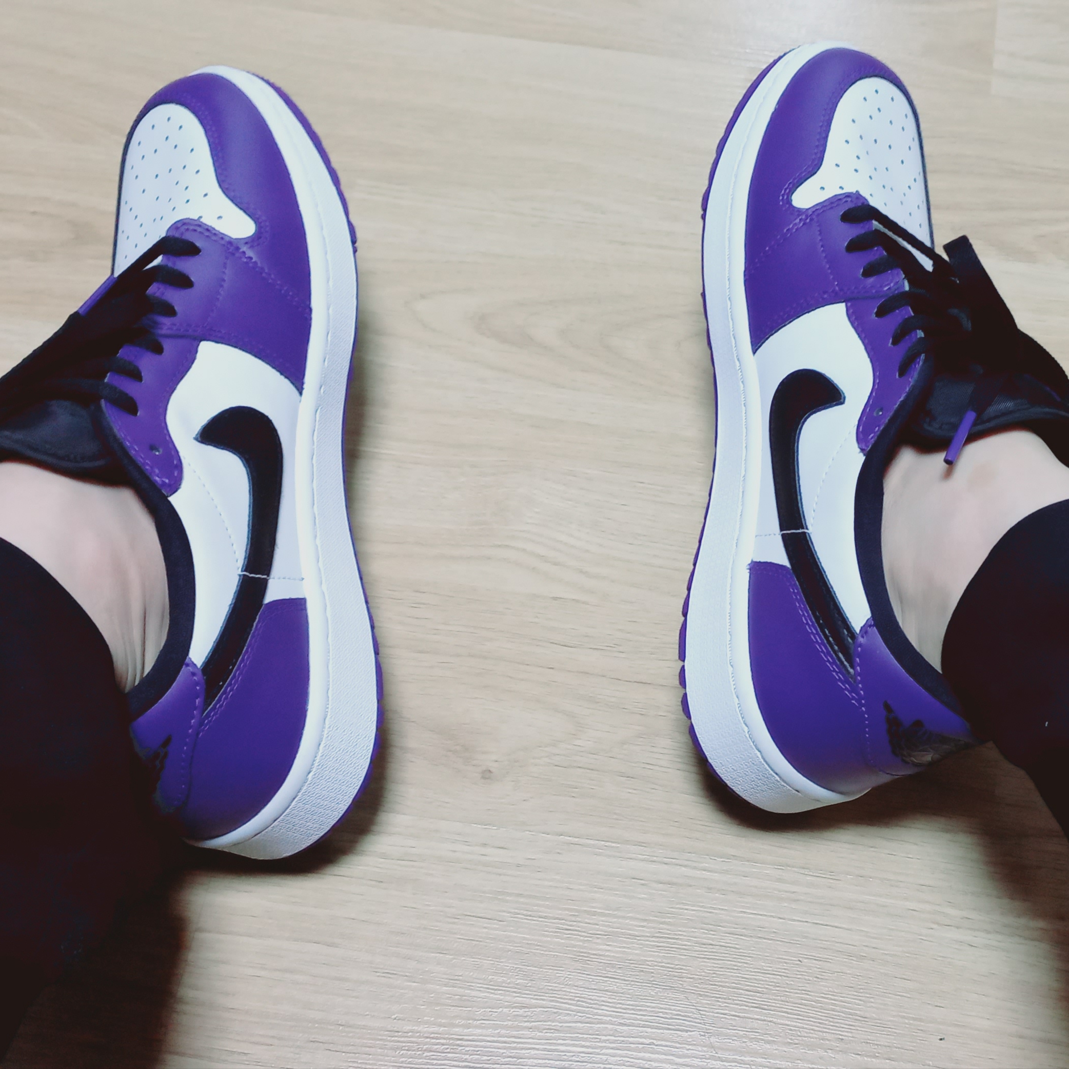 Jordan 1 Low Golf Court Purple 착용 스타일