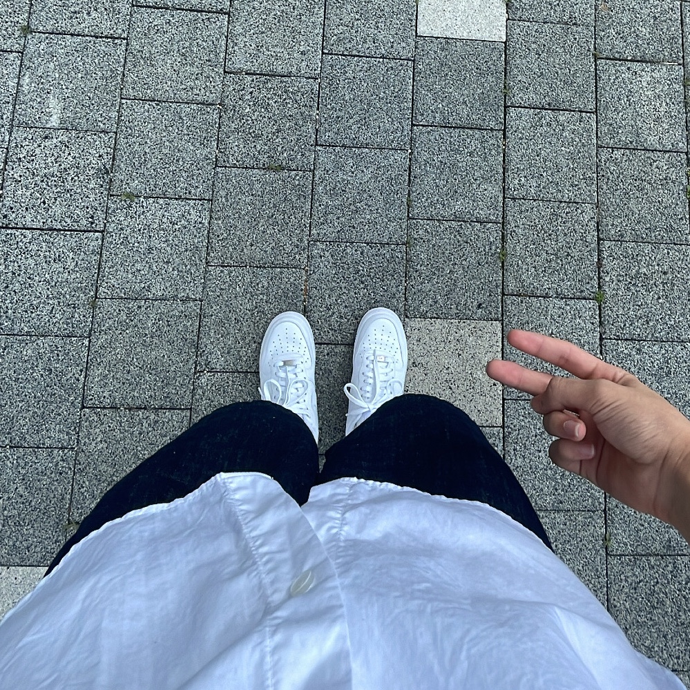 Nike Air Force 1 '07 Low White 착용 스타일 - 1