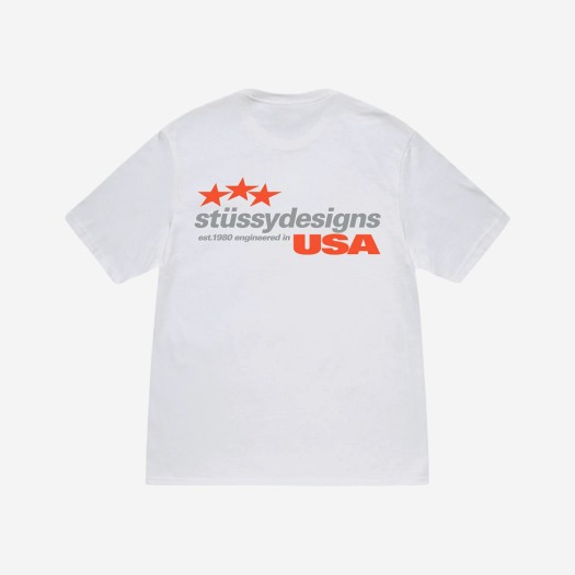 스투시 디자인 USA 티셔츠 화이트