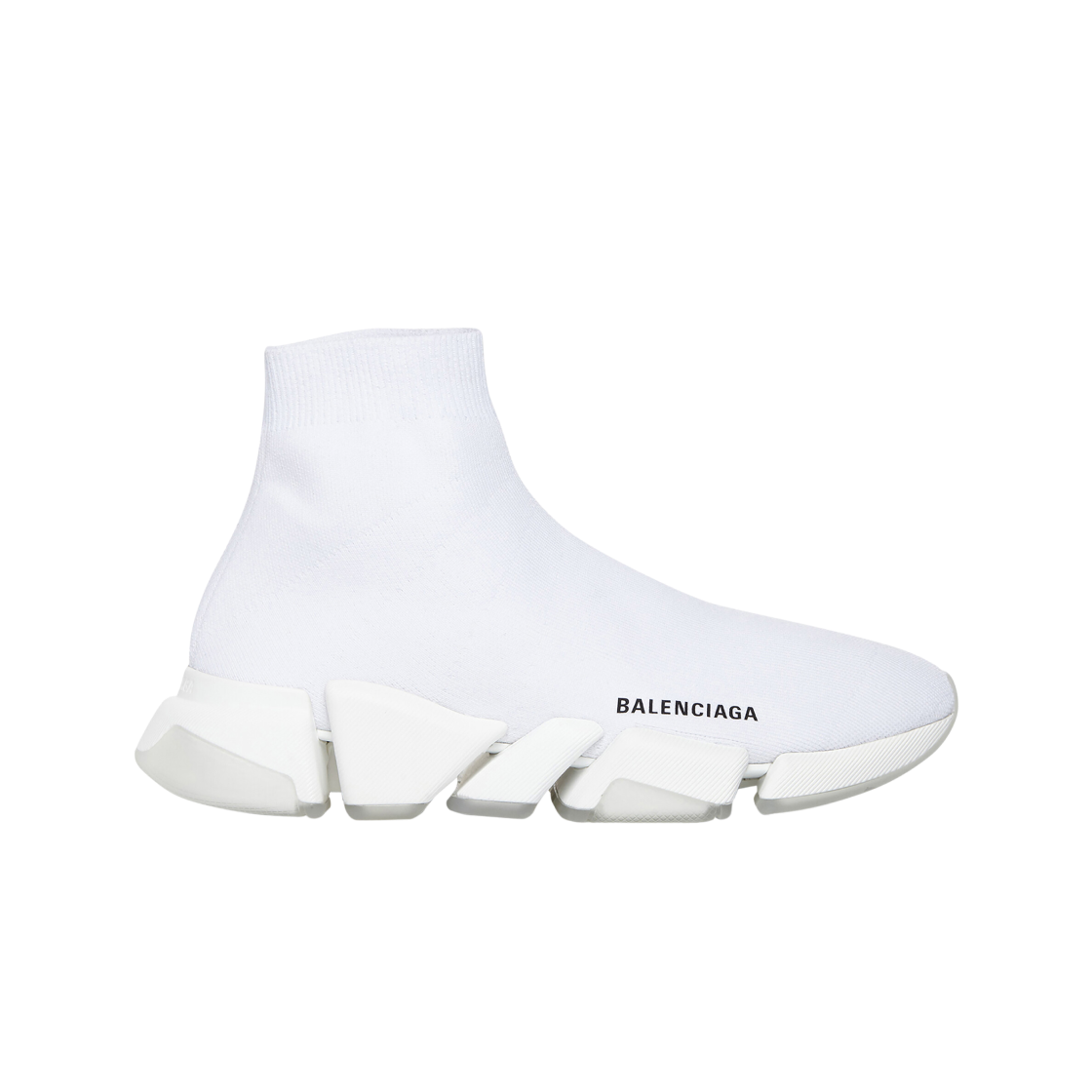 발렌시아가 스피드 2.0 클리어 솔 리사이클드 니트 스니커즈 화이트(Balenciaga Speed 2.0 Clear Sole Recycled Knit Sneakers White) - 1
