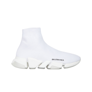 Balenciaga Speed 2.0 Clear Sole Recycled Knit Sneakers White