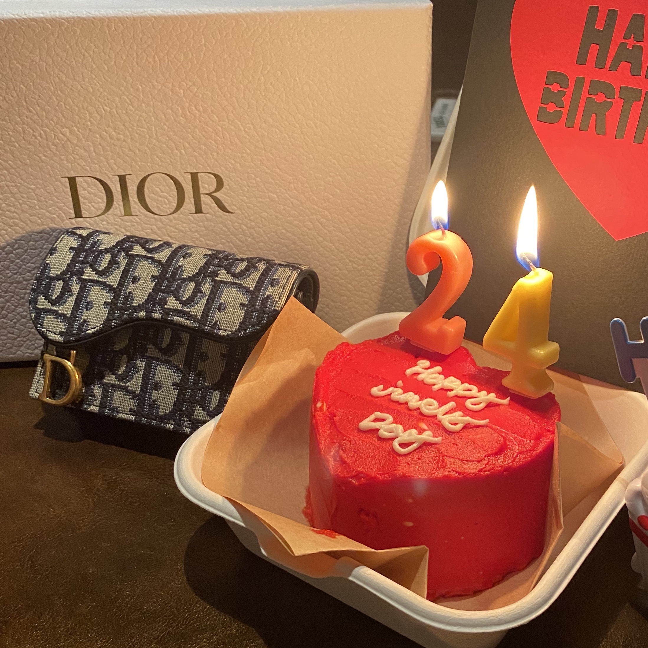 Dior Saddle Flap Card Holder Blue Dior Oblique Jacquard 착용 스타일