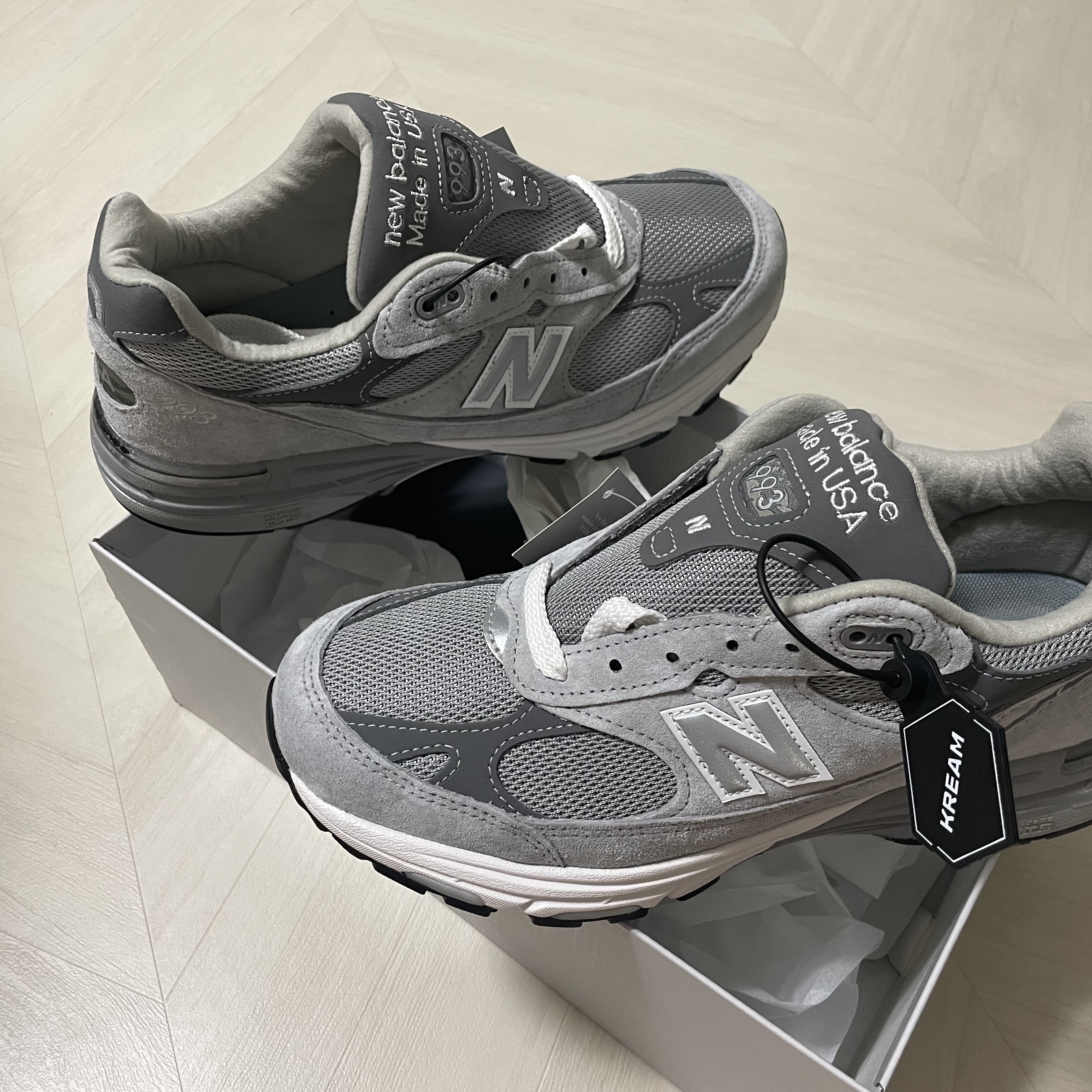 New Balance 993 Made in USA Grey - D Standard 착용 스타일