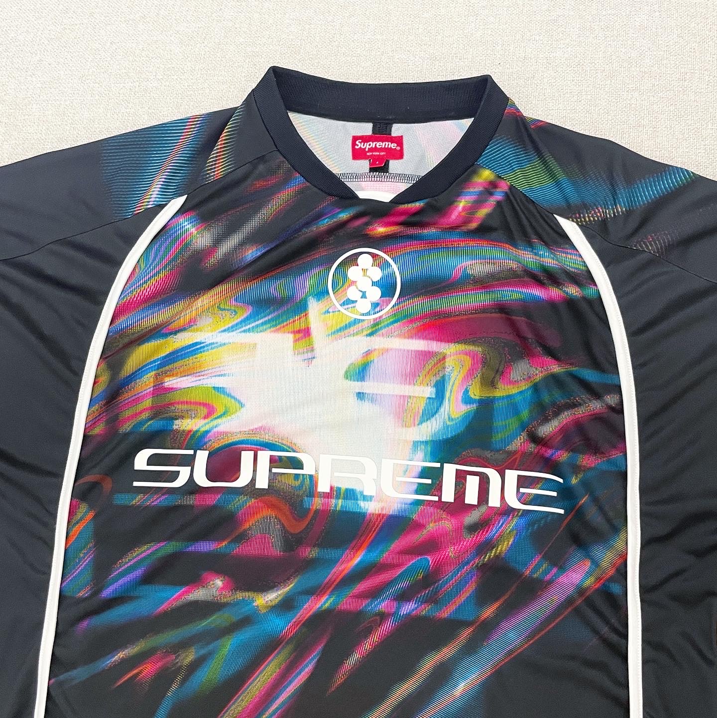 Supreme Feedback Soccer Jersey Black - 23SS 착용 스타일 - 1