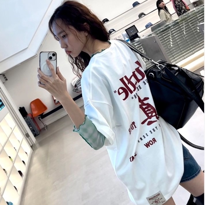 True Religion Hustle T-Shirt White, True Religion Hustle T-Shirt Melange Grey 착용 스타일