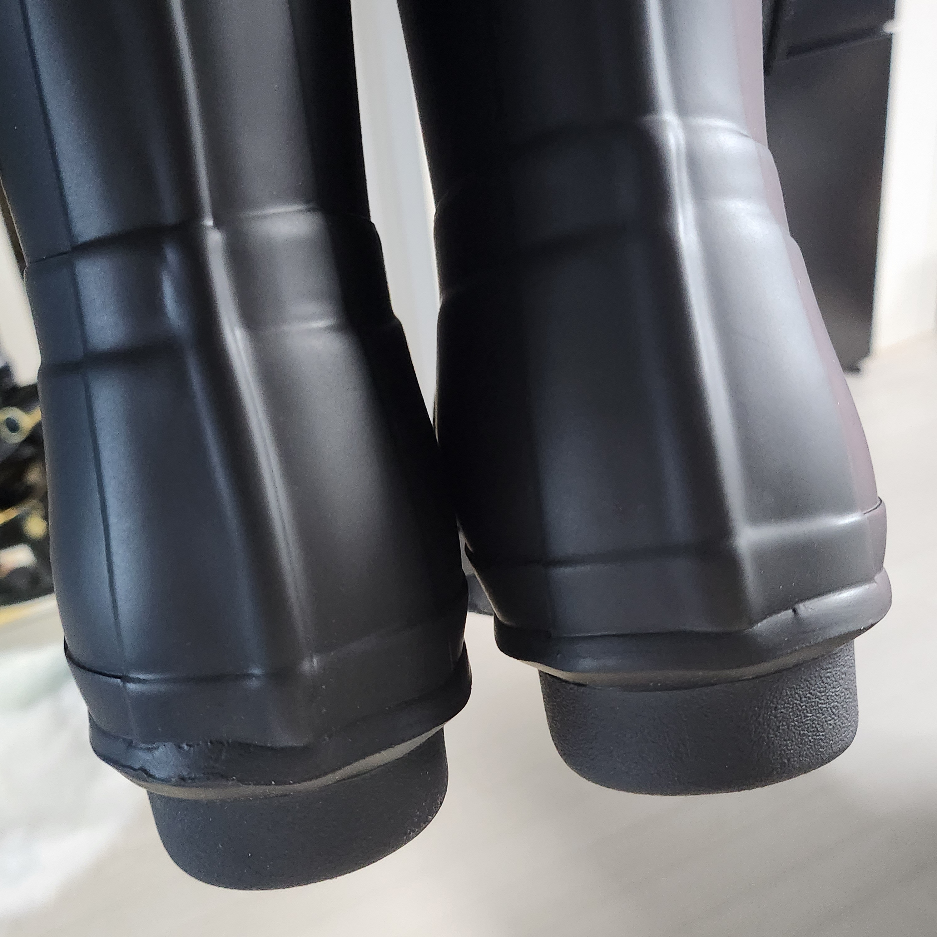 (W) Hunter Original Short Rain Boots Black 착용 스타일 - 2