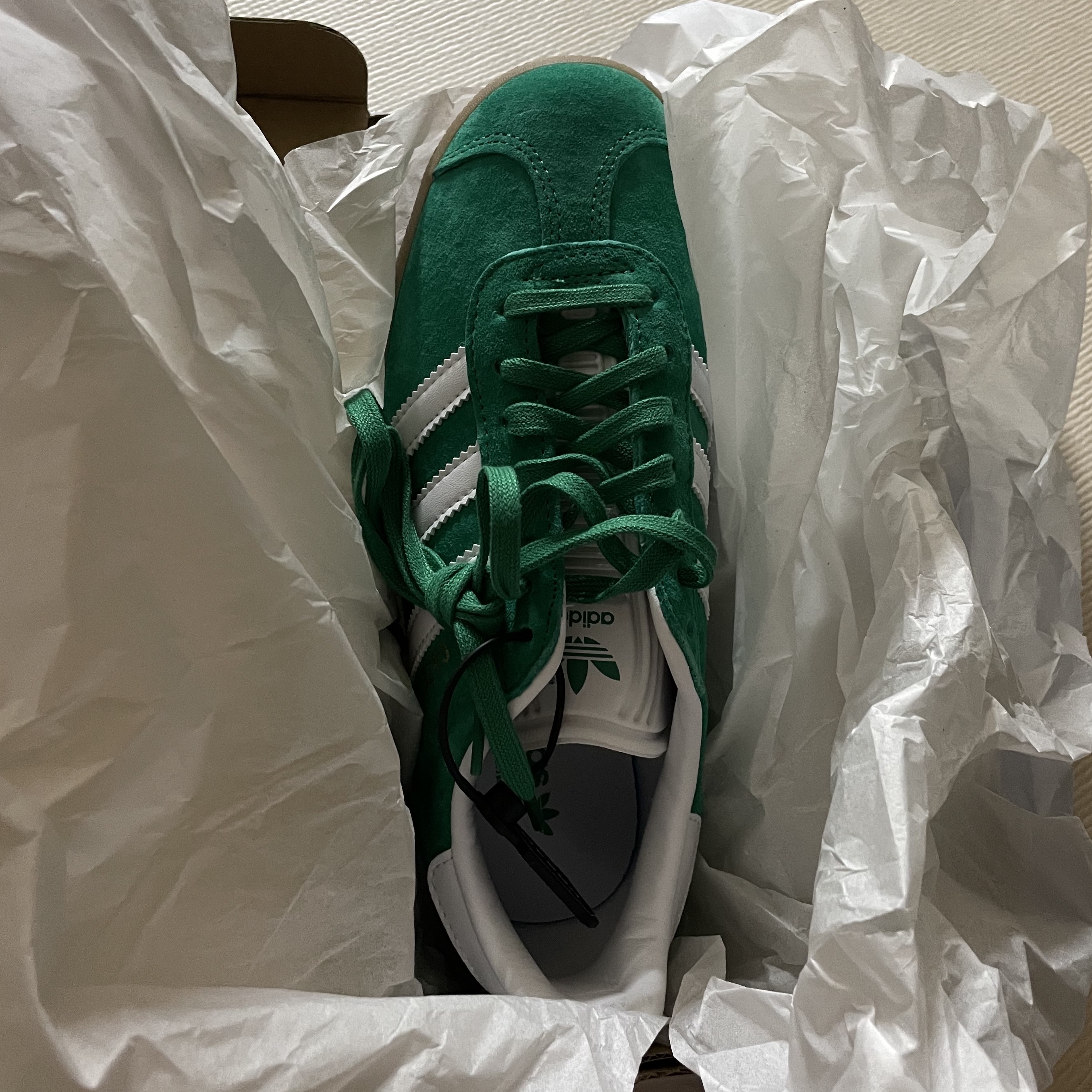 Adidas Gazelle Court Green Cloud White 착용 스타일 - 1