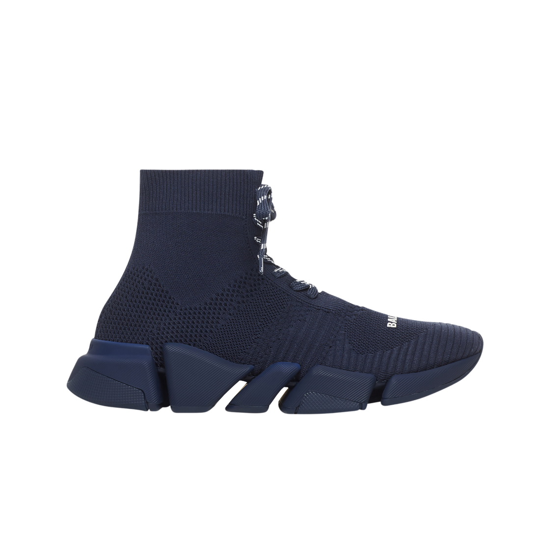 발렌시아가 스피드 2.0 레이스업 리사이클 니트 스니커즈 다크 블루(Balenciaga Speed 2.0 Lace-Up Recycled Knit Sneakers Dark Blue) - 1