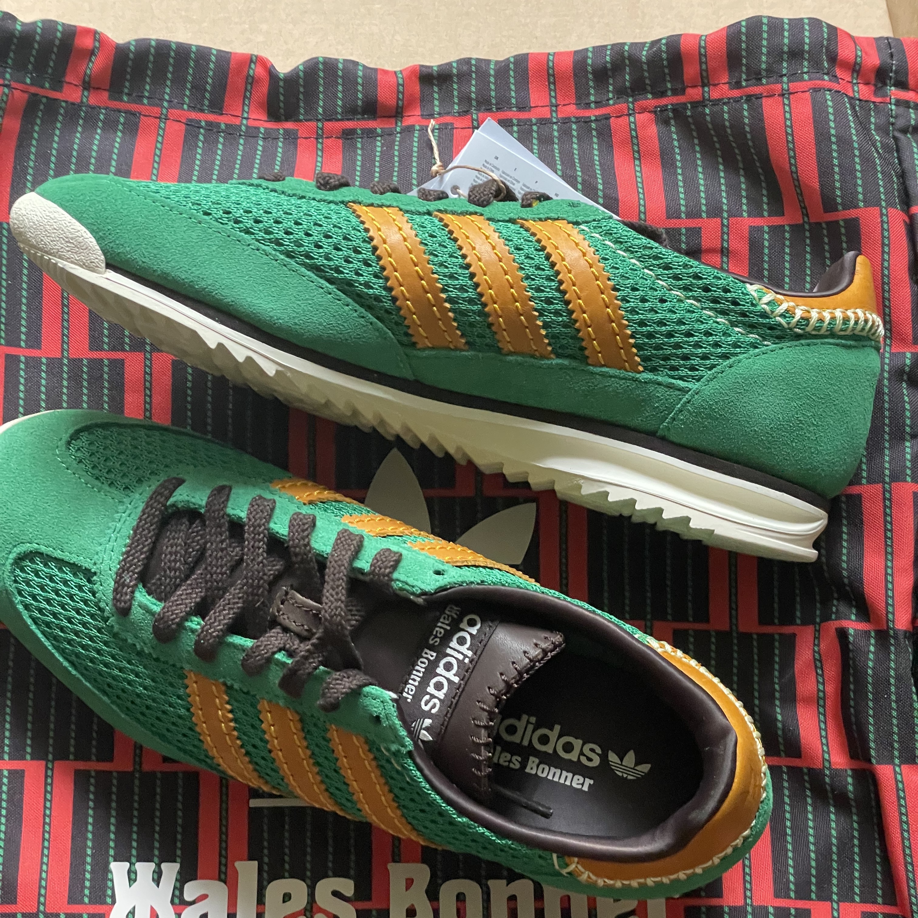 Adidas x Wales Bonner SL 72 Knit Green 착용 스타일 - 1