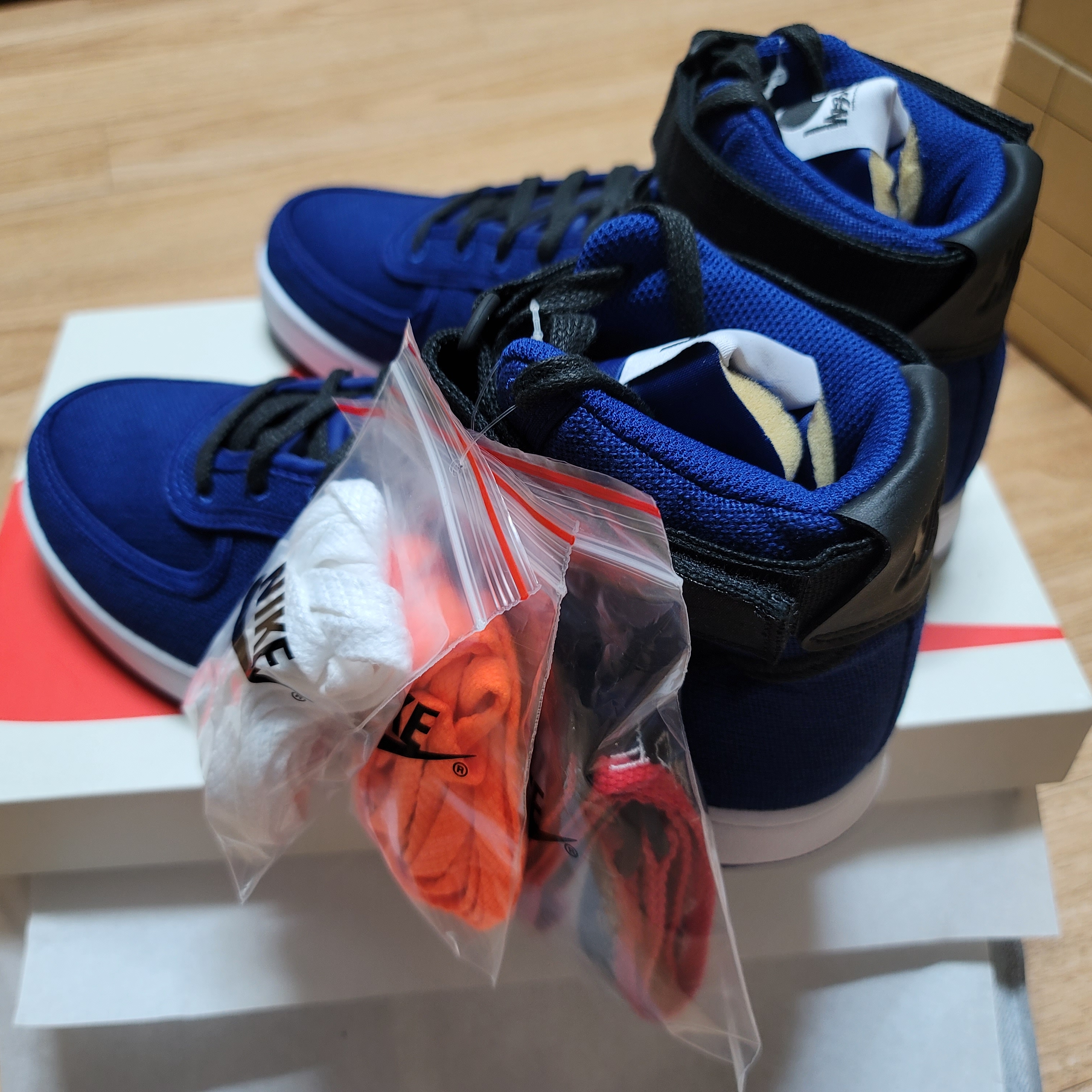 Nike x Stussy Vandal High Deep Royal Blue 착용 스타일 - 3
