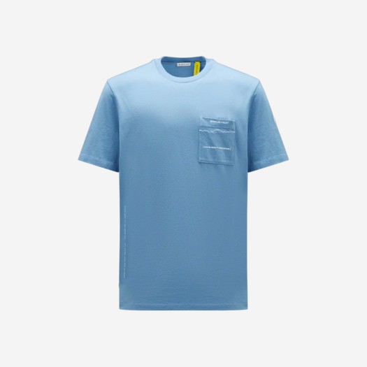 몽클레르 x 프라그먼트 로고 티셔츠 라이트 블루 - 23FW