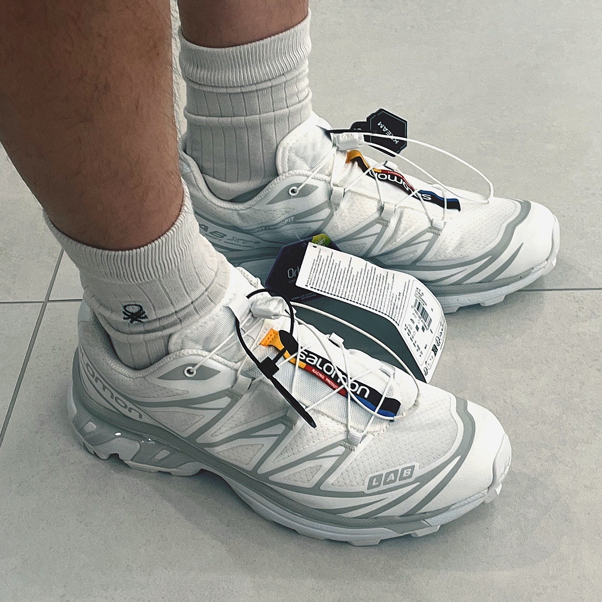 Salomon XT-6 ADV White 착용 스타일 - 1