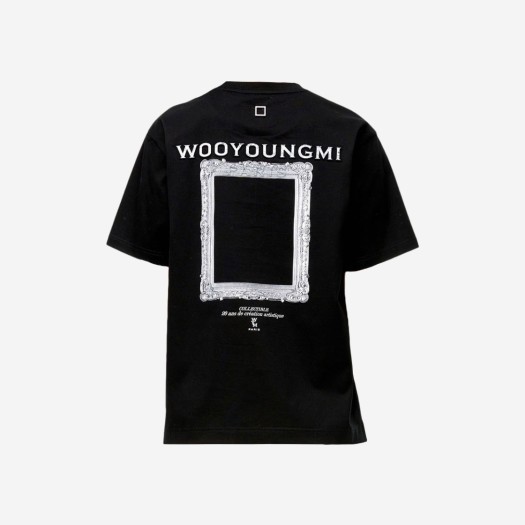 (W) 우영미 프레임 백로고 숏슬리브 티셔츠 블랙 - 23SS
