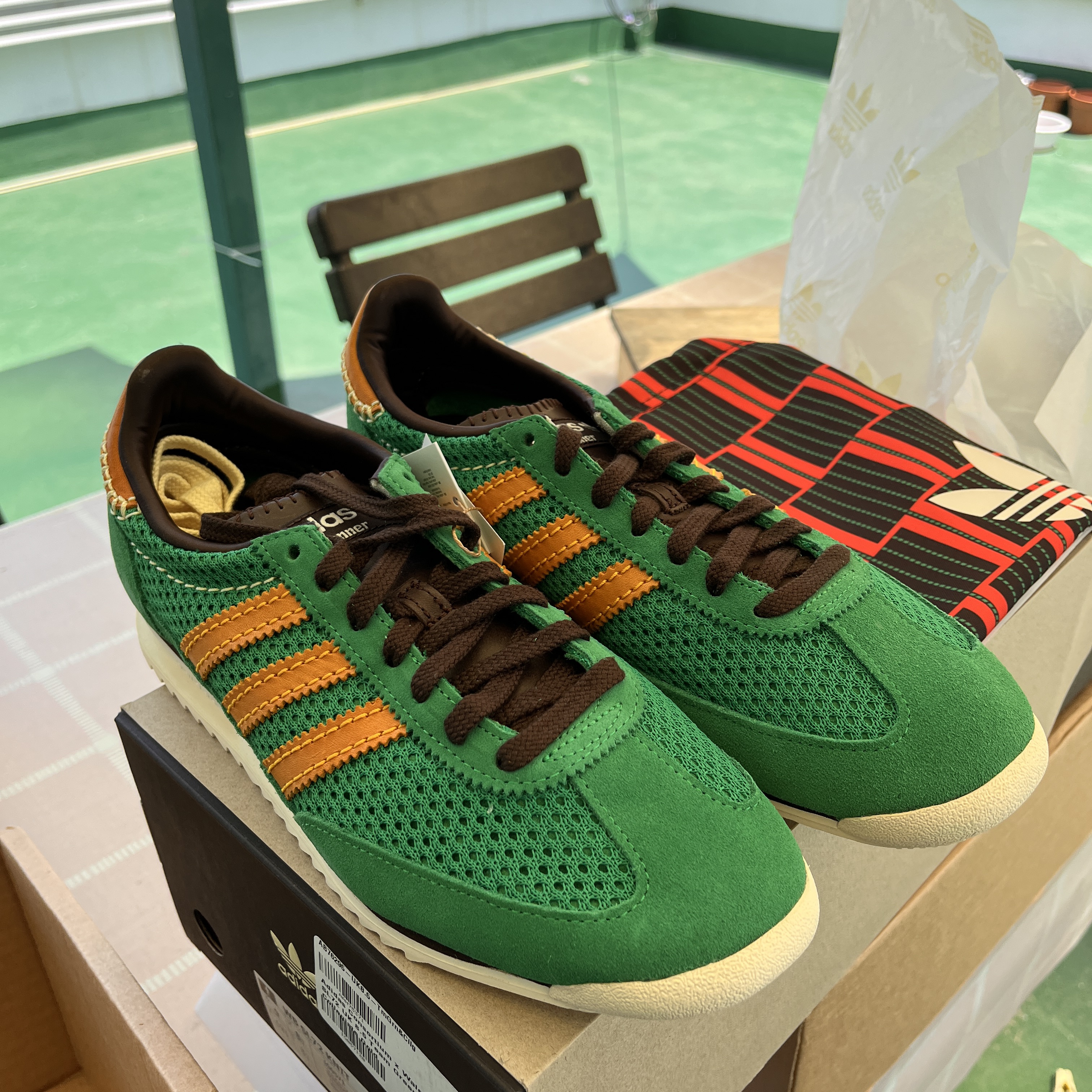 Adidas x Wales Bonner SL 72 Knit Green 착용 스타일
