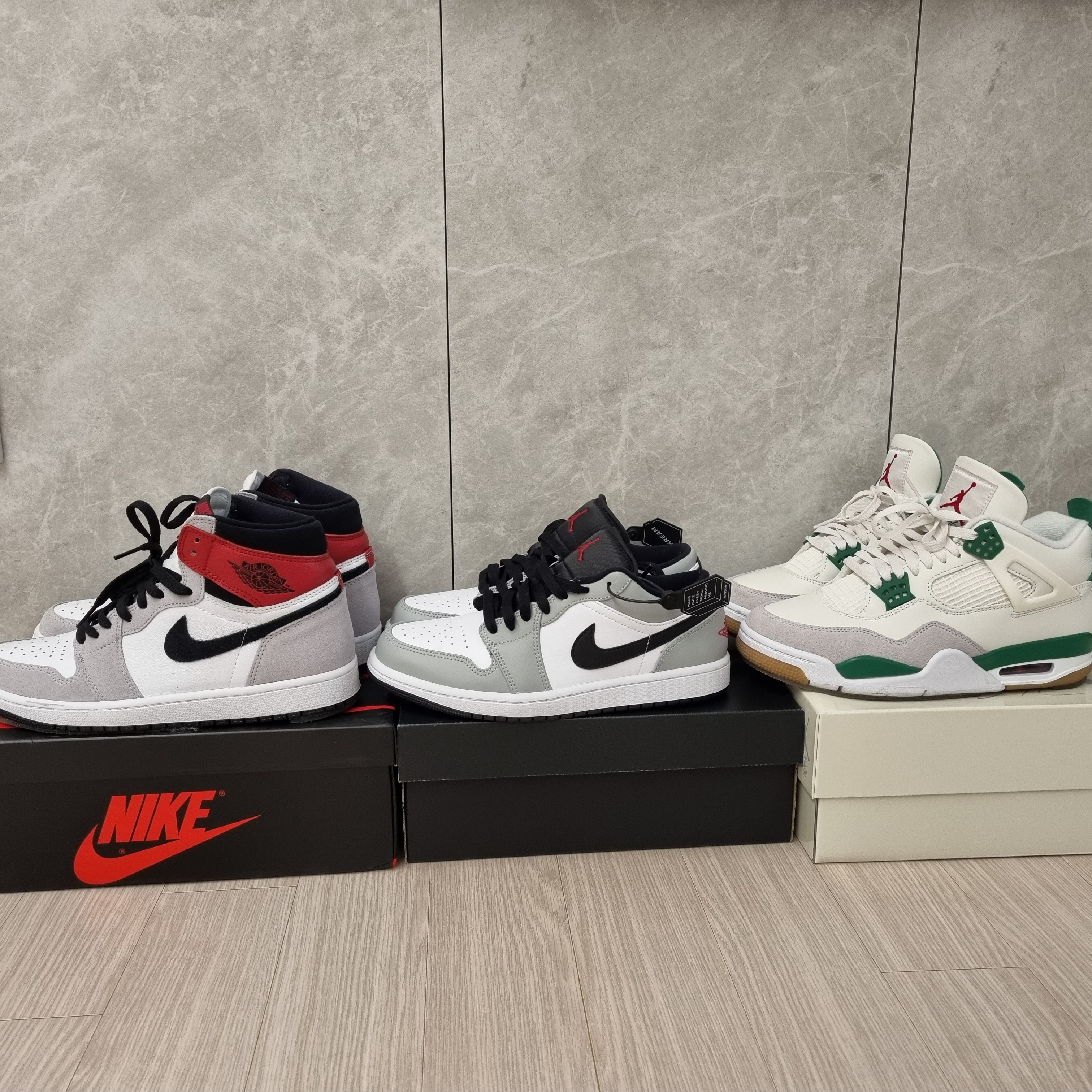 Jordan 1 Low Light Smoke Grey, Jordan 1 Retro High OG Light Smoke Grey 착용 스타일