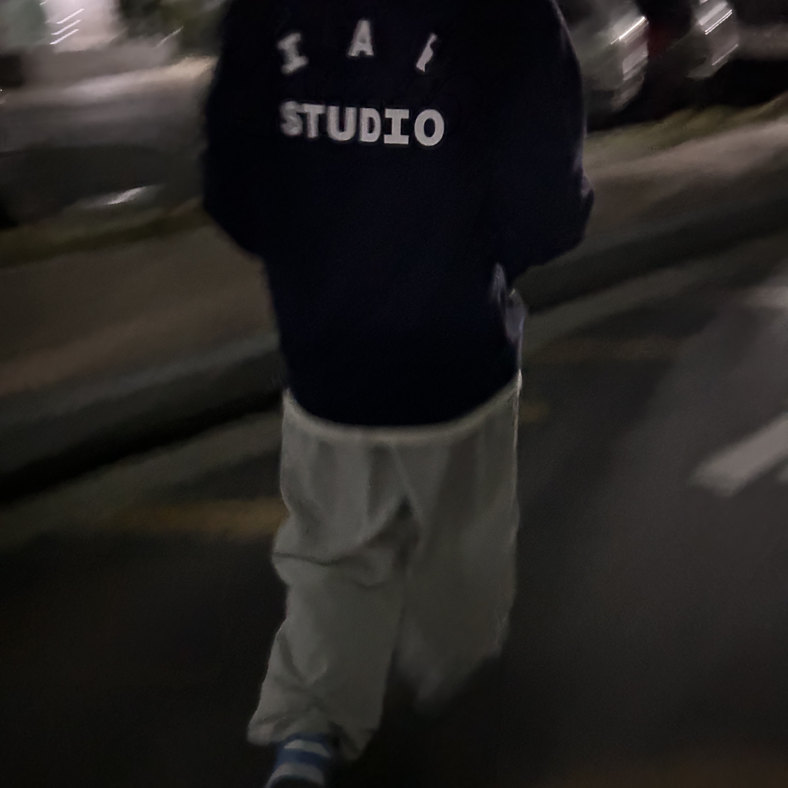 IAB Studio x Lee Pigment Sweatshirt Indigo Navy, Nike Dunk Low Retro University Blue 착용 스타일 - 2