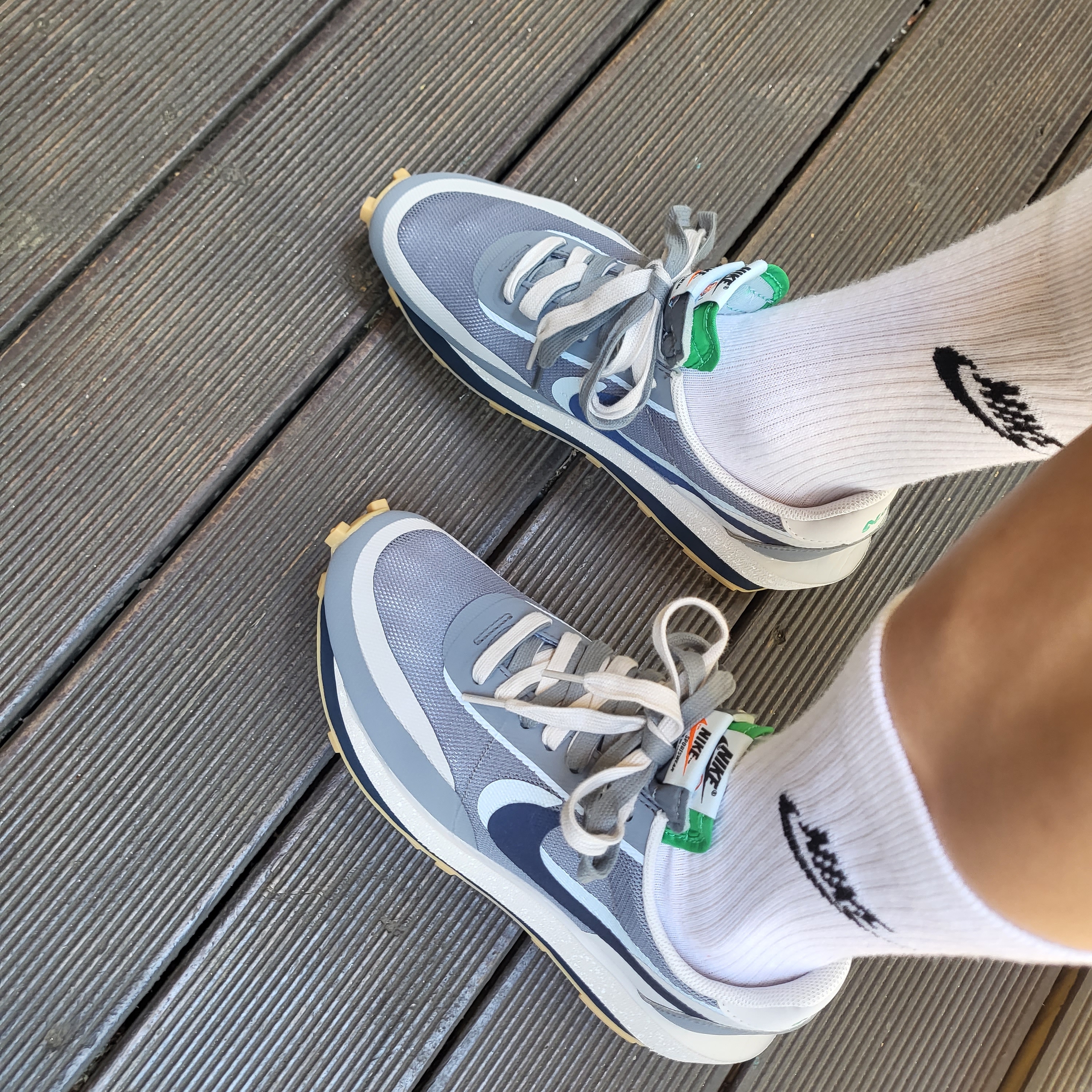 Nike x Sacai x Clot LDWaffle Cool Grey 착용 스타일