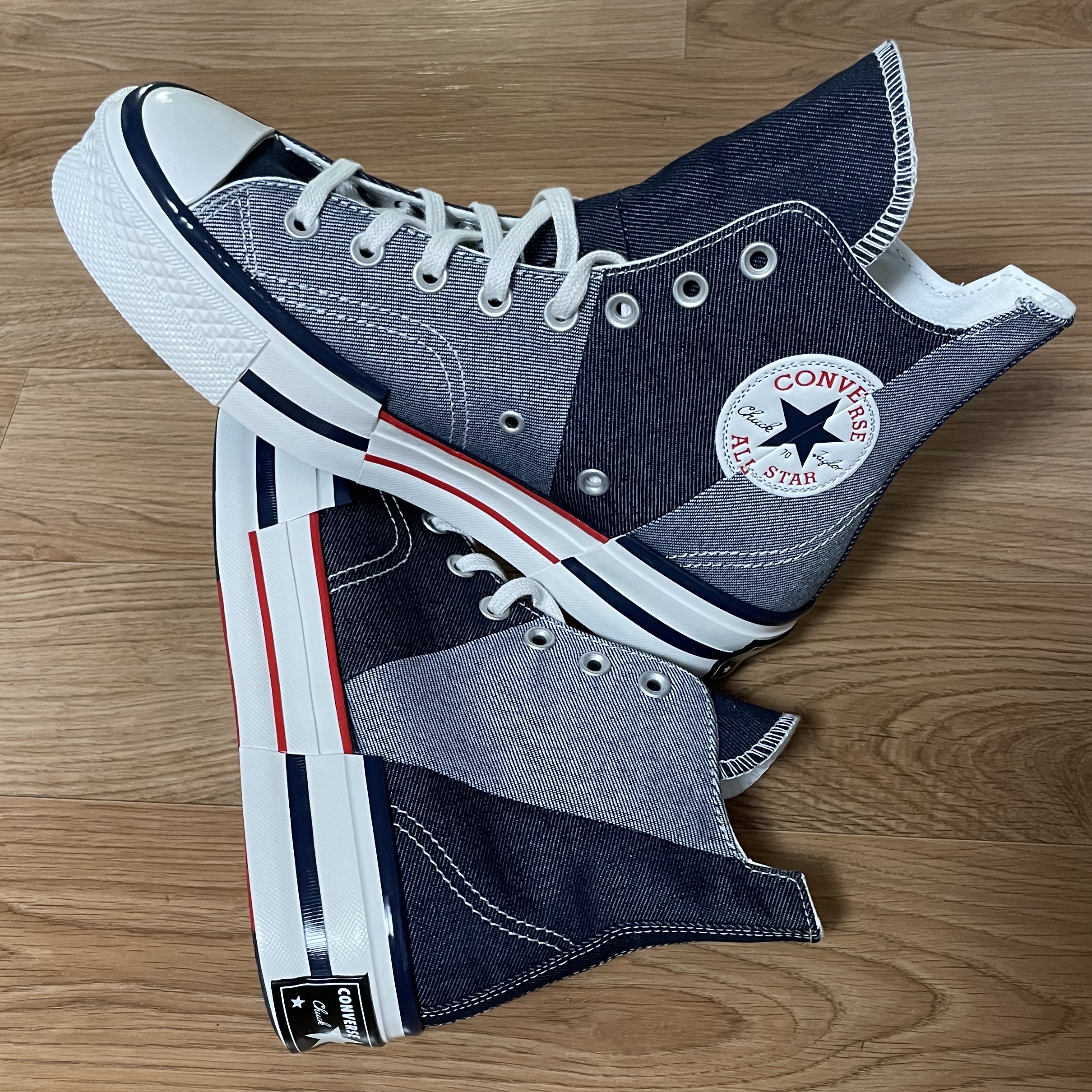 Converse Chuck 70 High Plus Obsidian Vintage White 착용 스타일 - 1