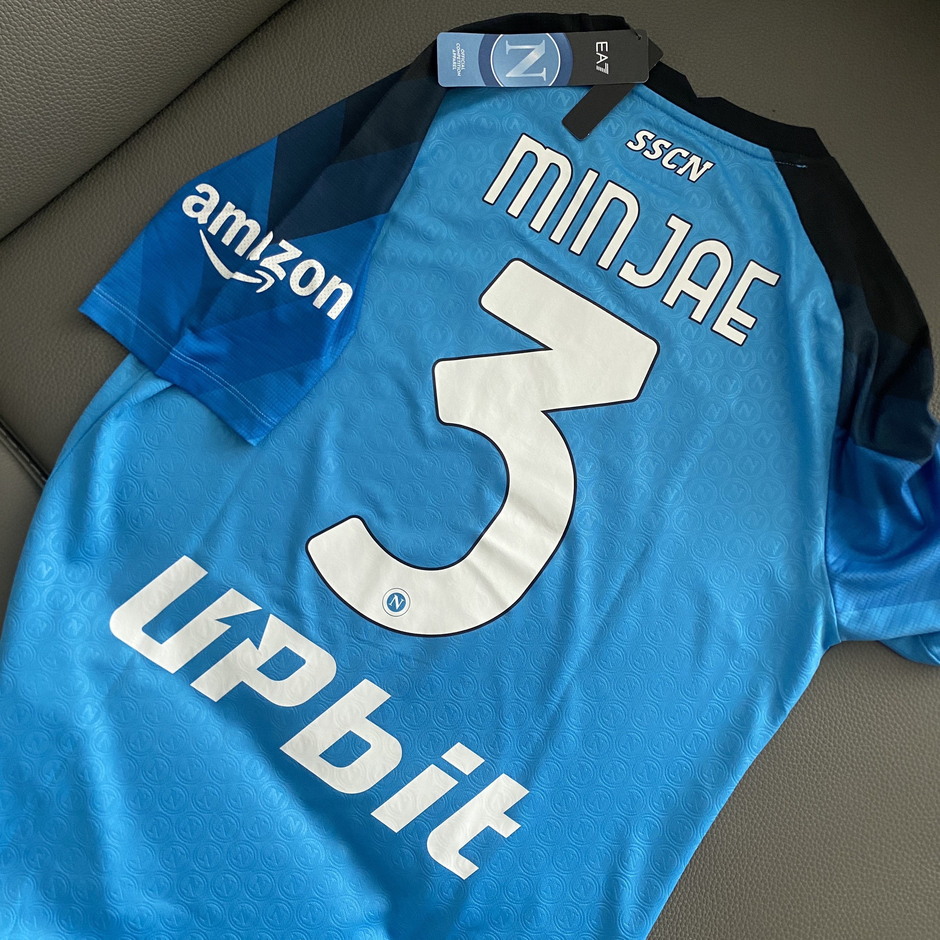 EA7 SSC Napoli 2022/23 Home Match Shirt Sky Blue (Non Marking Ver.) 착용 스타일 - 2