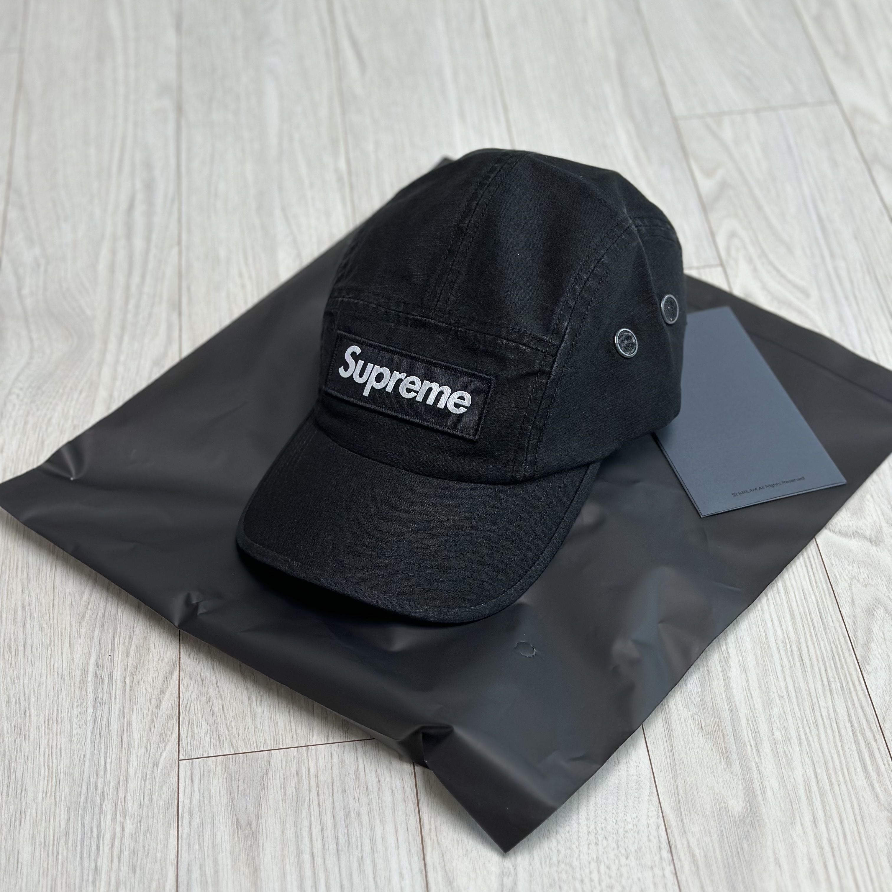 Supreme Military Camp Cap Black - 22FW 착용 스타일 - 2